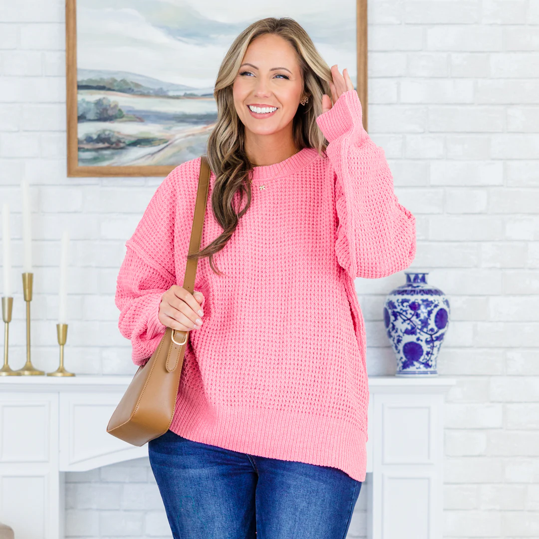 Falling Petals Sweater, Pink - Giverhouse