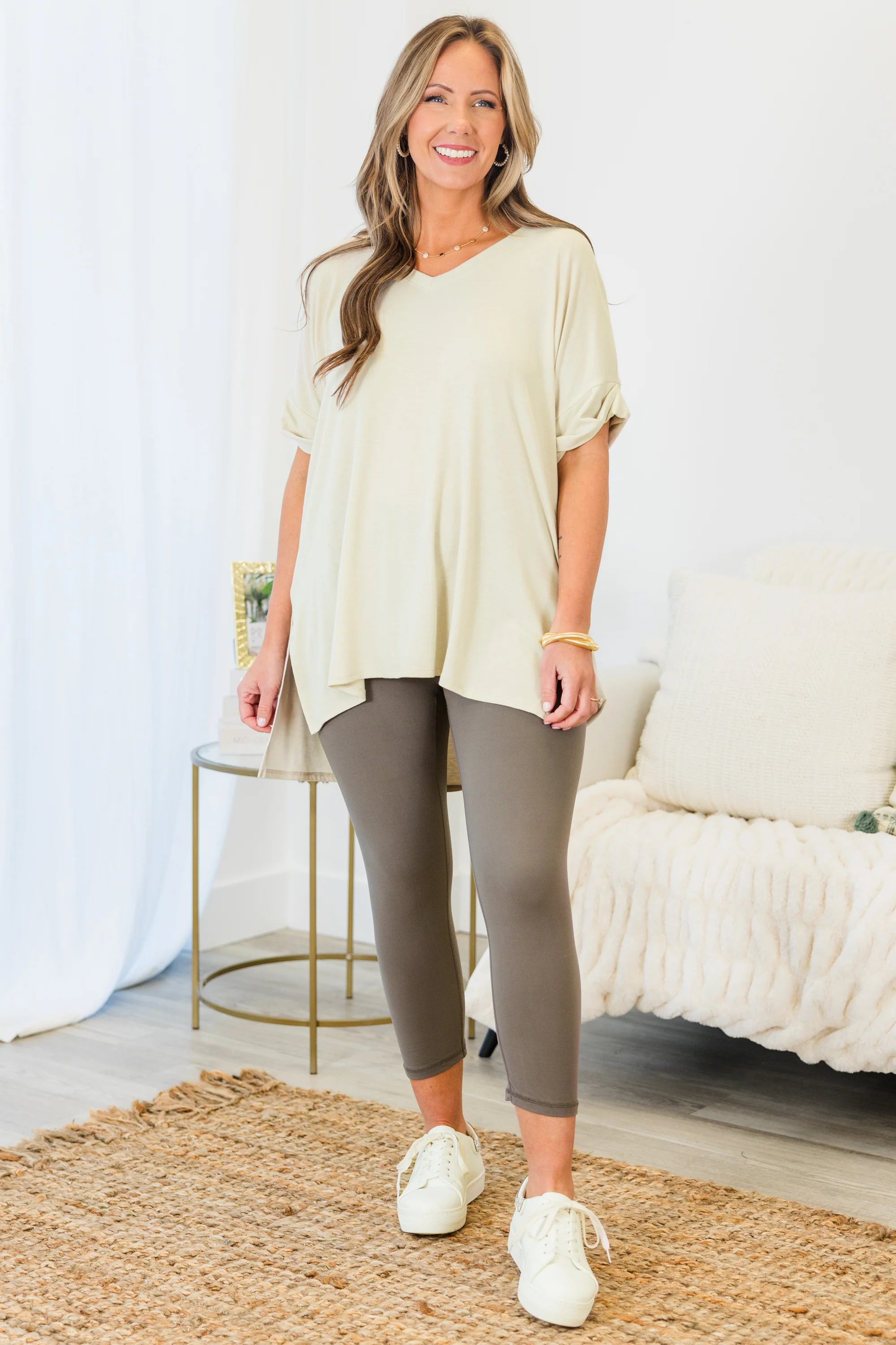 Go For The Goal Leggings, Smoky Grey - Giverhouse
