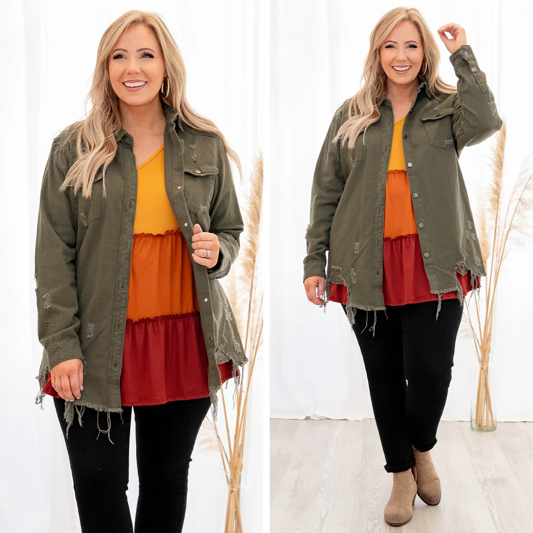 Chill As Can Be Top, Olive - Giverhouse