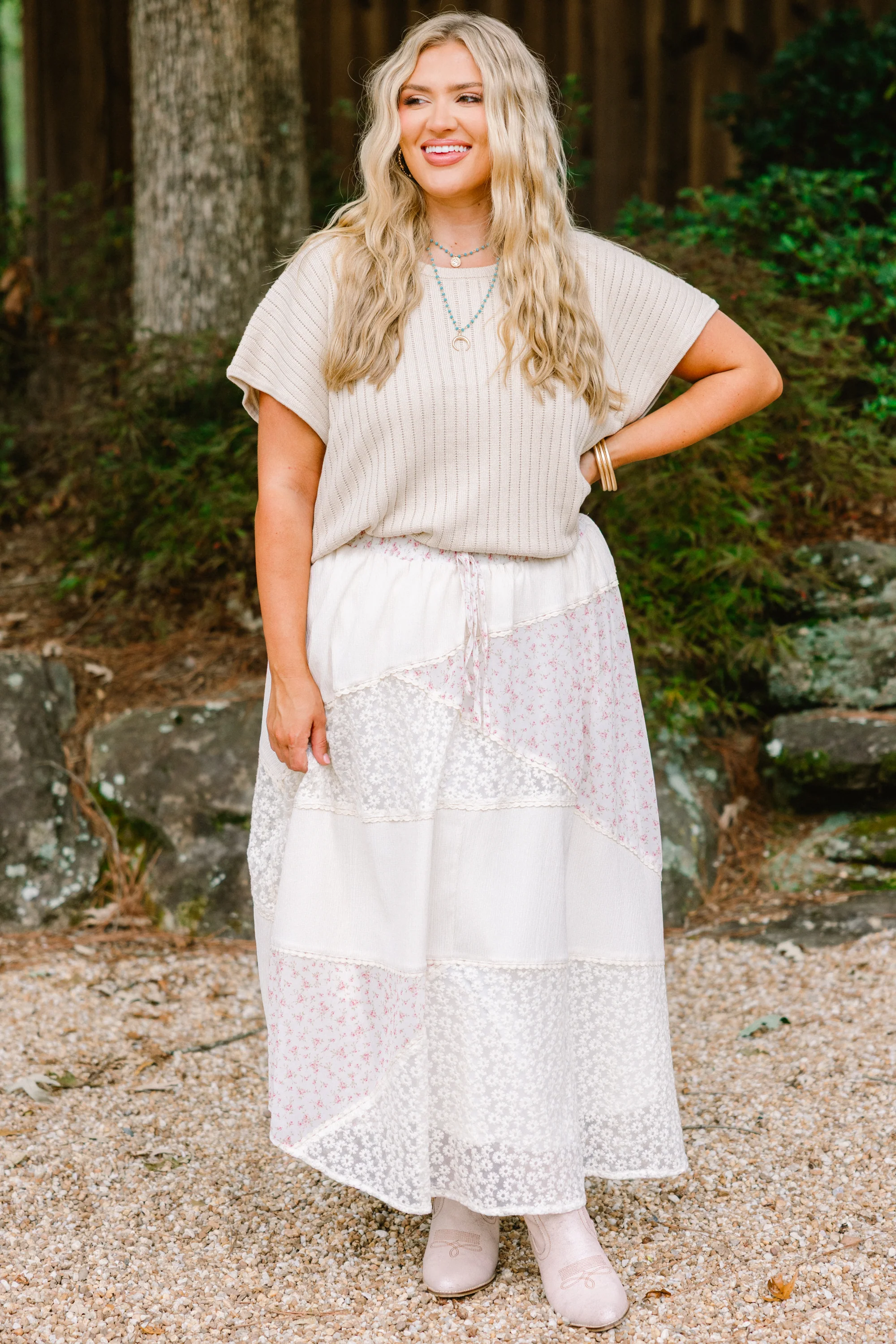 Light Of My Life Skirt, Cream - Giverhouse