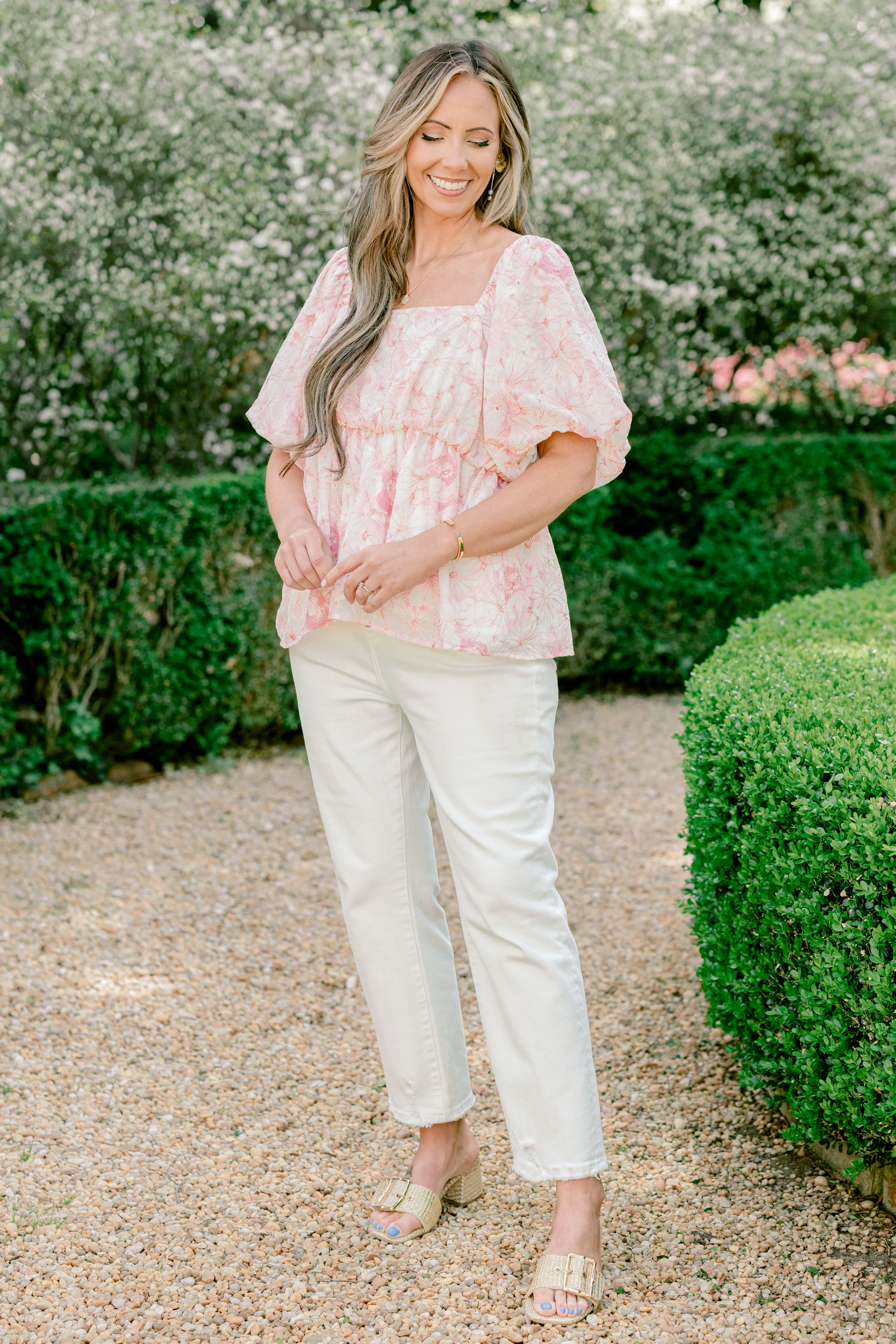 Spring Romance Top, Pink Floral - Giverhouse