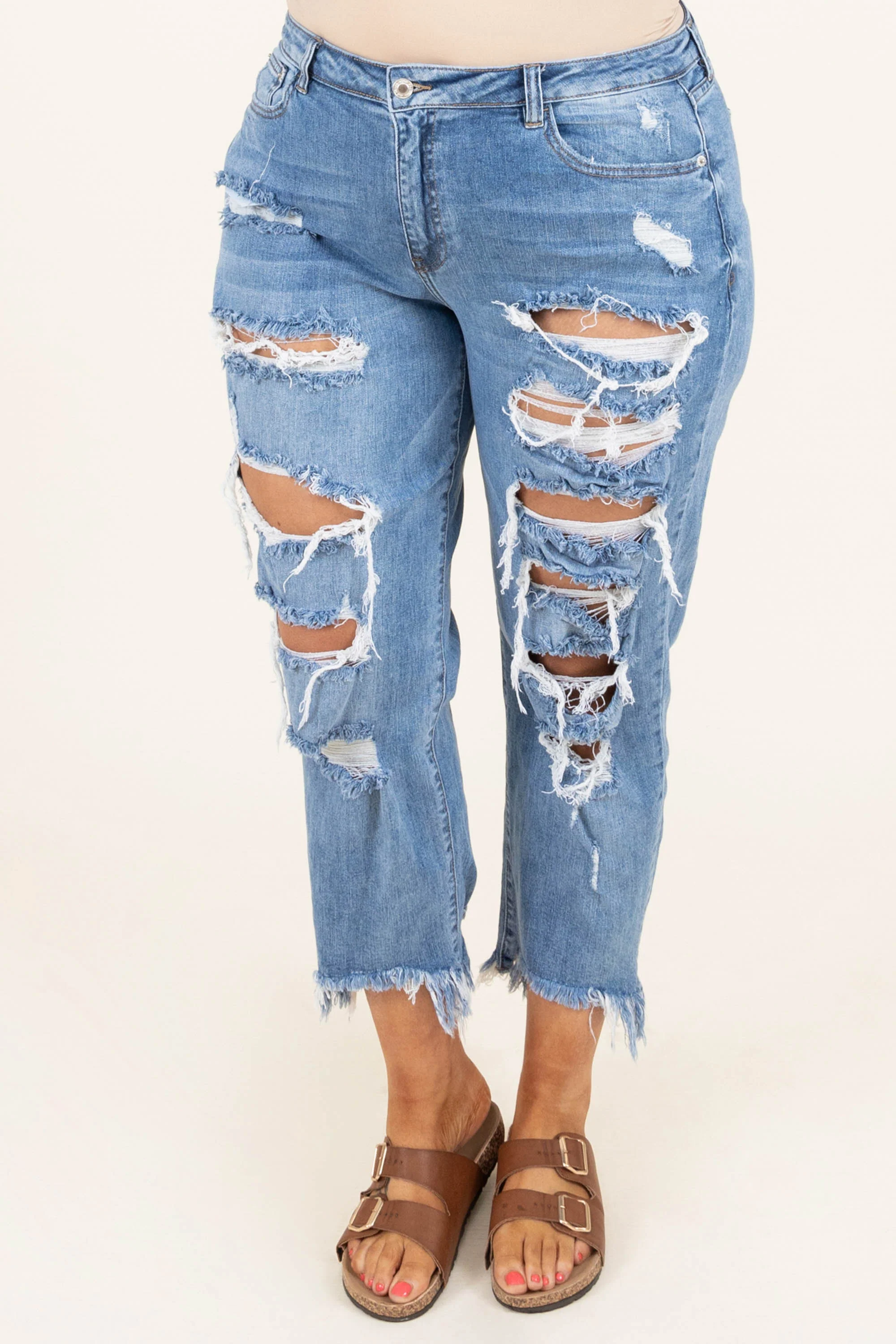 Do It Girlfriend Jeans, Medium Wash - Giverhouse