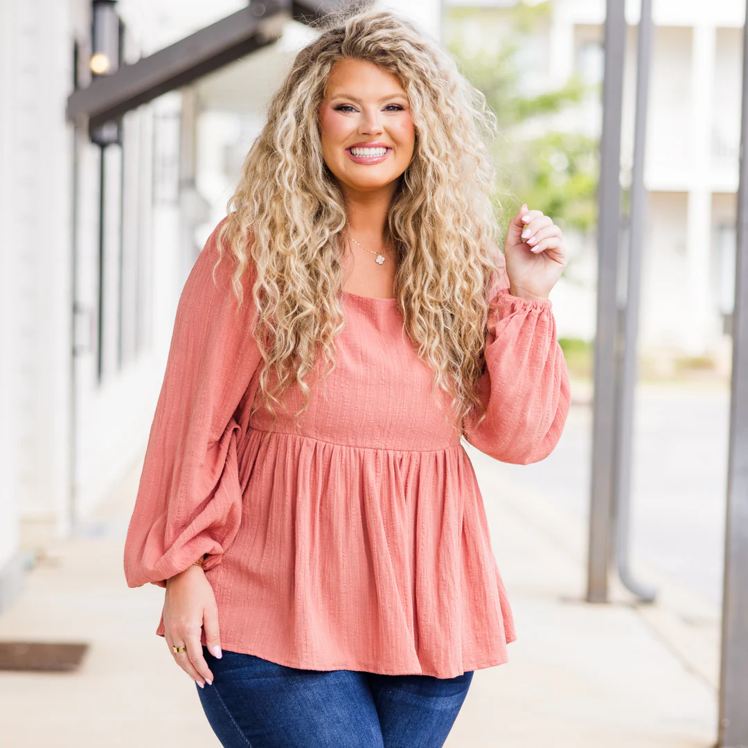 Lovin' On You Top, Peach - Giverhouse