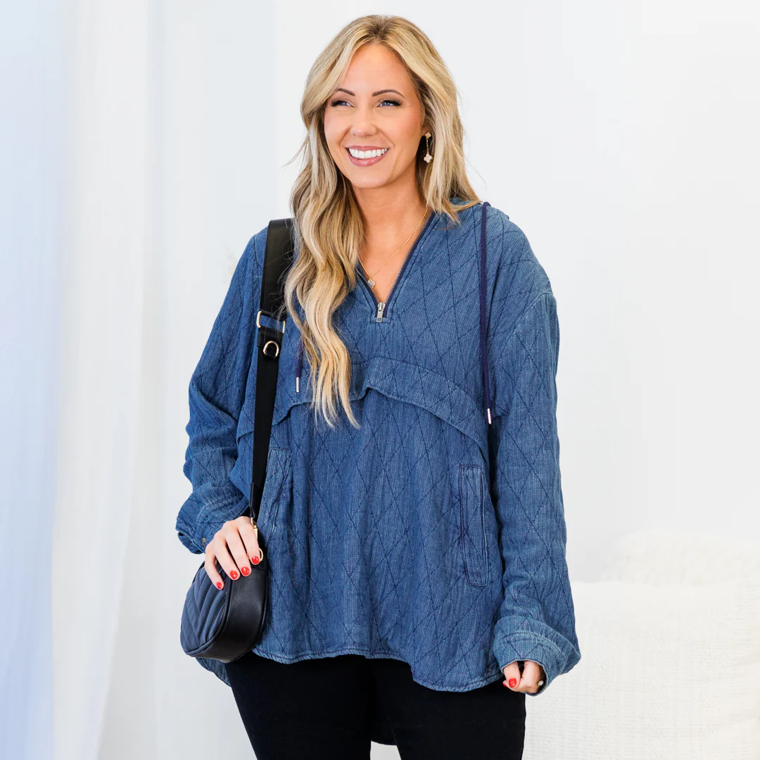 Cozy In Carolina Hoodie, Blue - Giverhouse