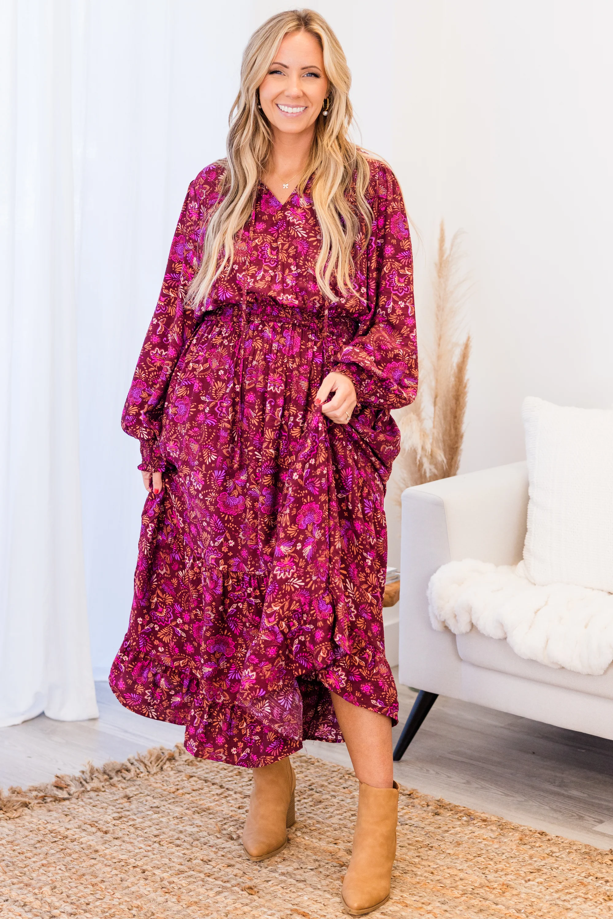 Universal Charm Dress, Violet Multi - Giverhouse