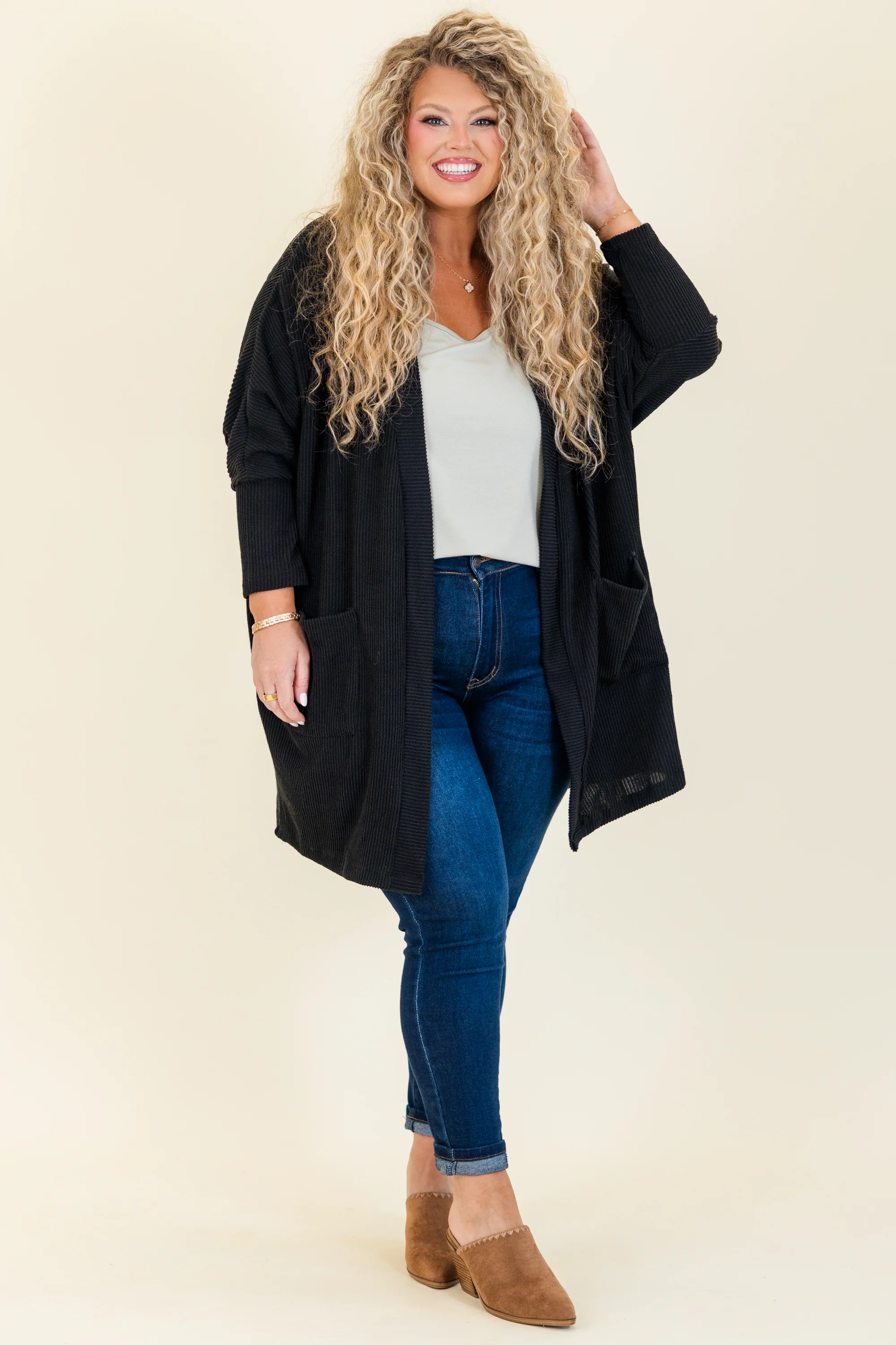 In My Cozy Era Cardigan, Black - Giverhouse