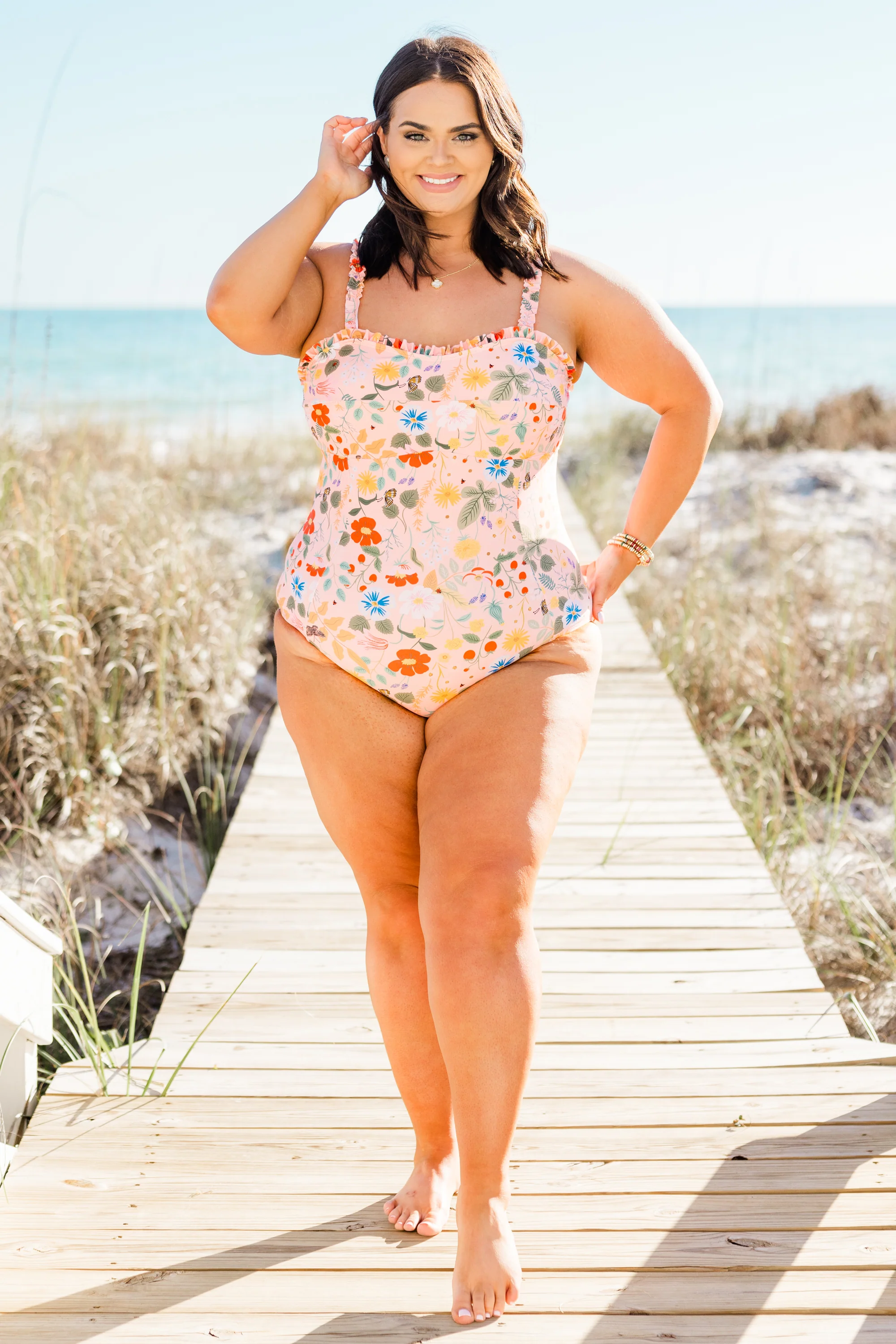 Salty Breeze Swimsuit, Pink - Giverhouse