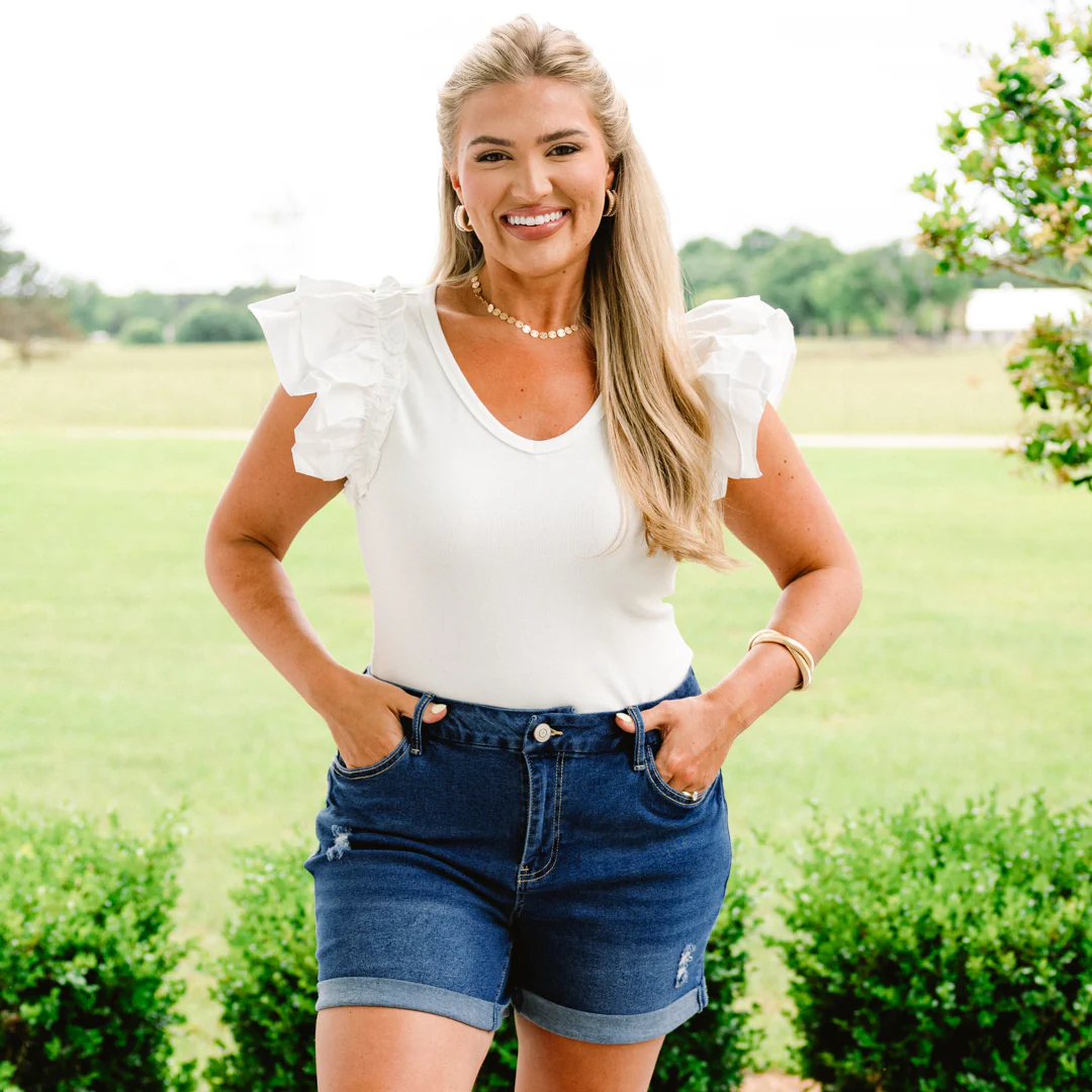 So Typically Me Shorts, Medium Wash - Giverhouse