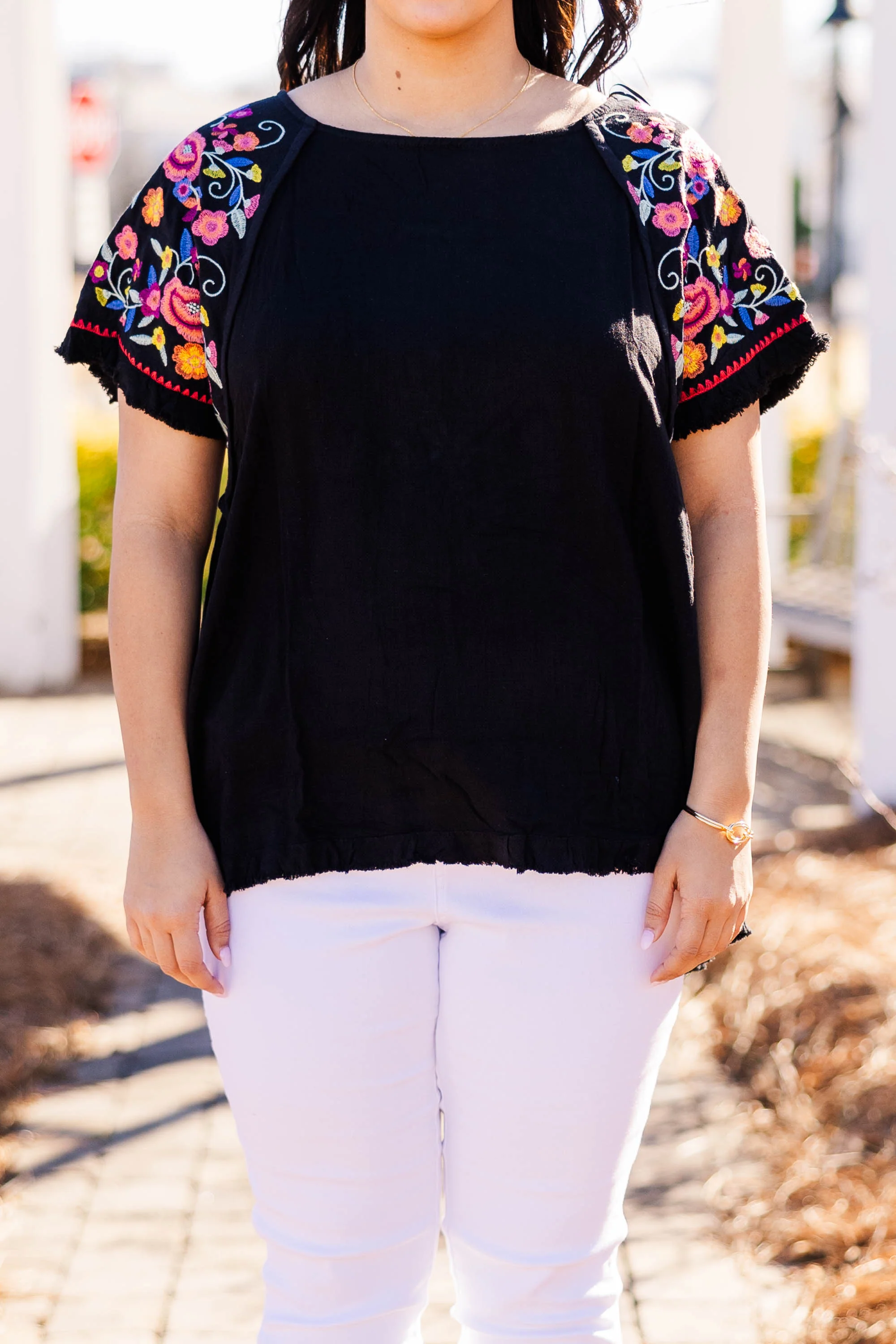 Bird In Hand Top, Black - Giverhouse