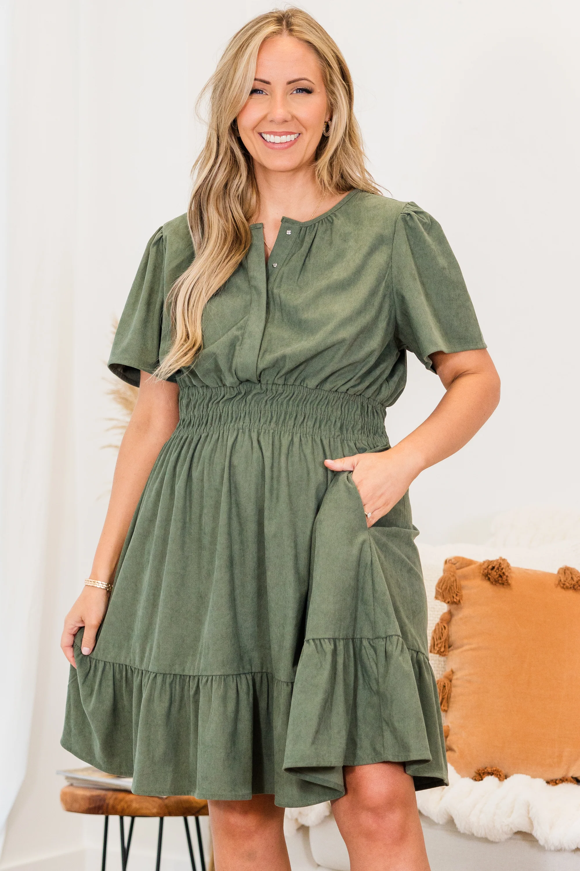 Leaves Changing Dress, Green - Giverhouse