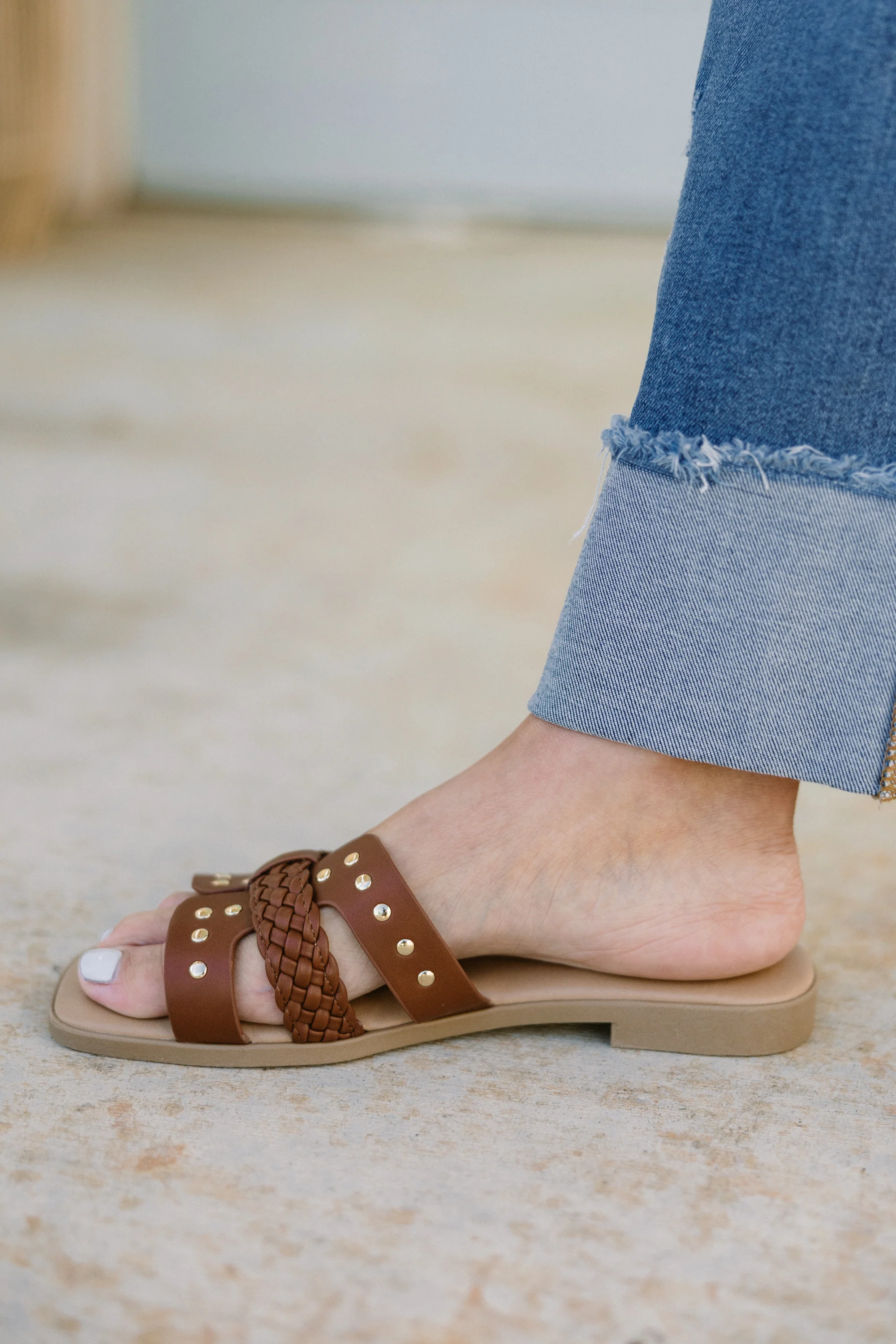 Against All The Odds Sandals, Cognac - Giverhouse