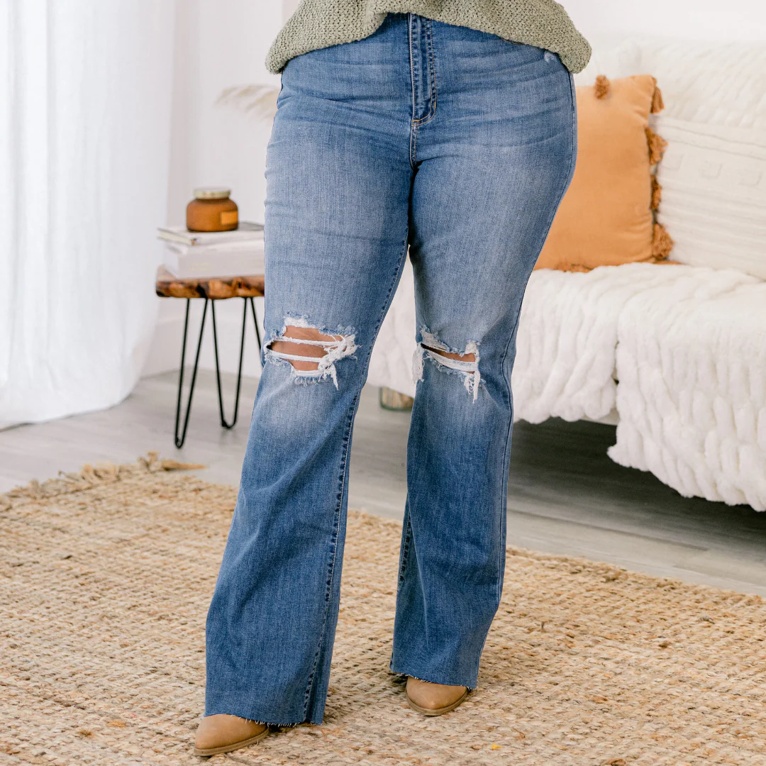 Spin The Block Jeans, Dark Wash - Giverhouse