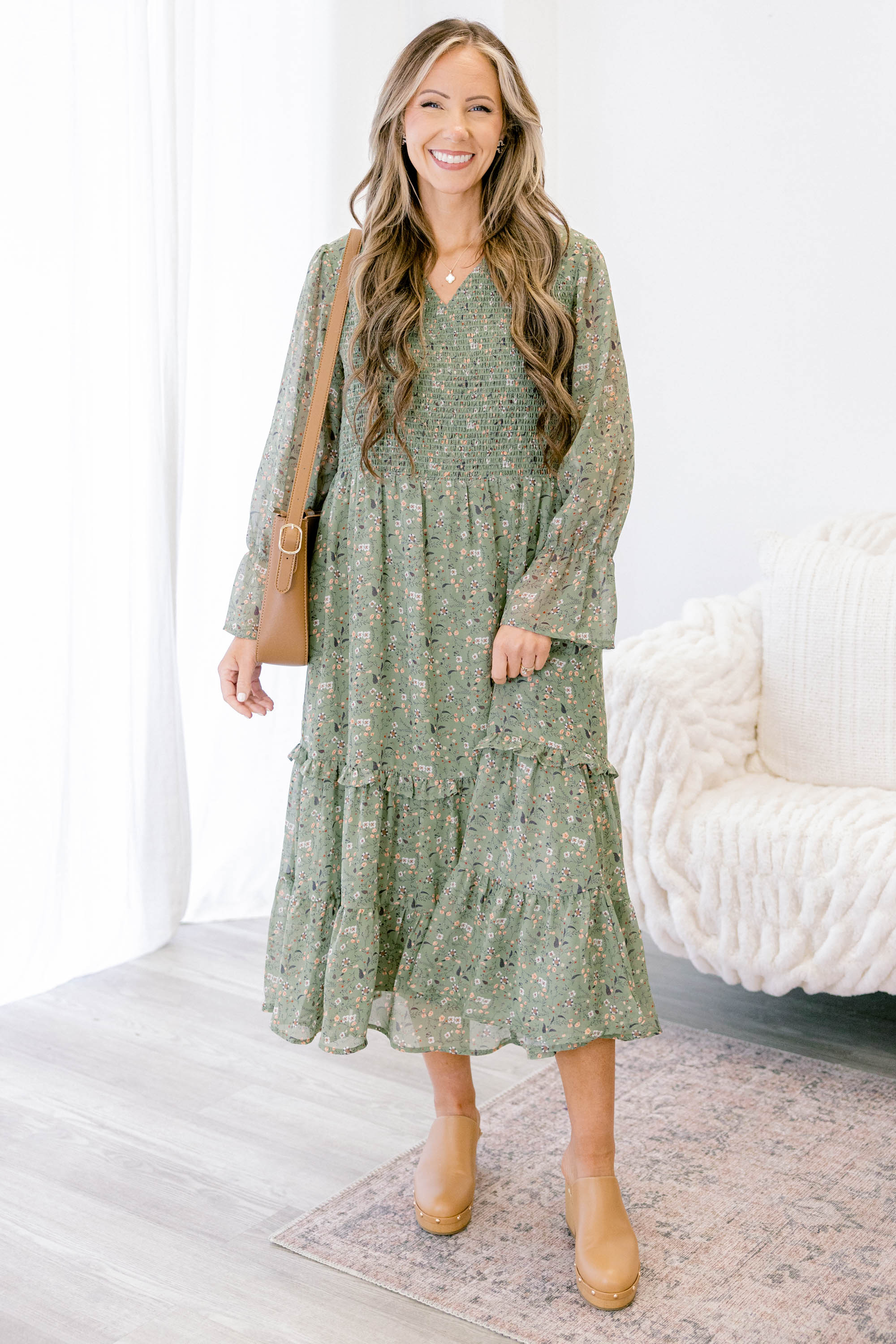 Montana Mornings Dress, Mint Floral - Giverhouse