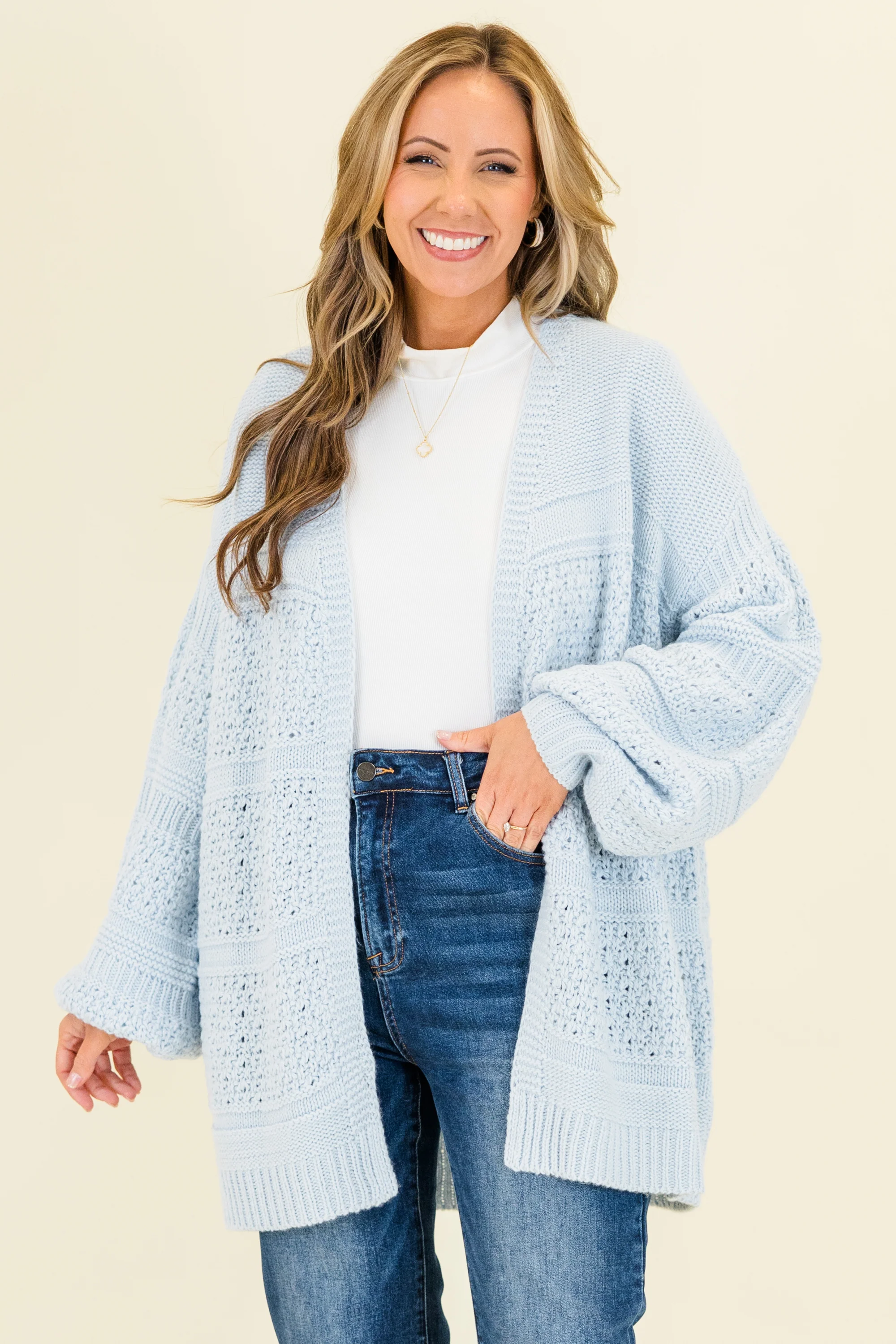Keepin' Cozy Cardigan, Blue - Giverhouse