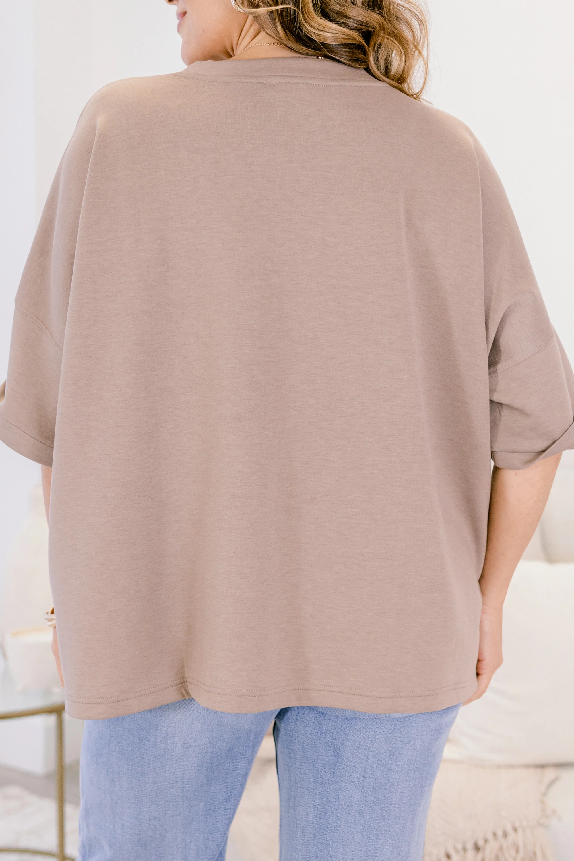 Comfortable Charm Top, Cocoa - Giverhouse