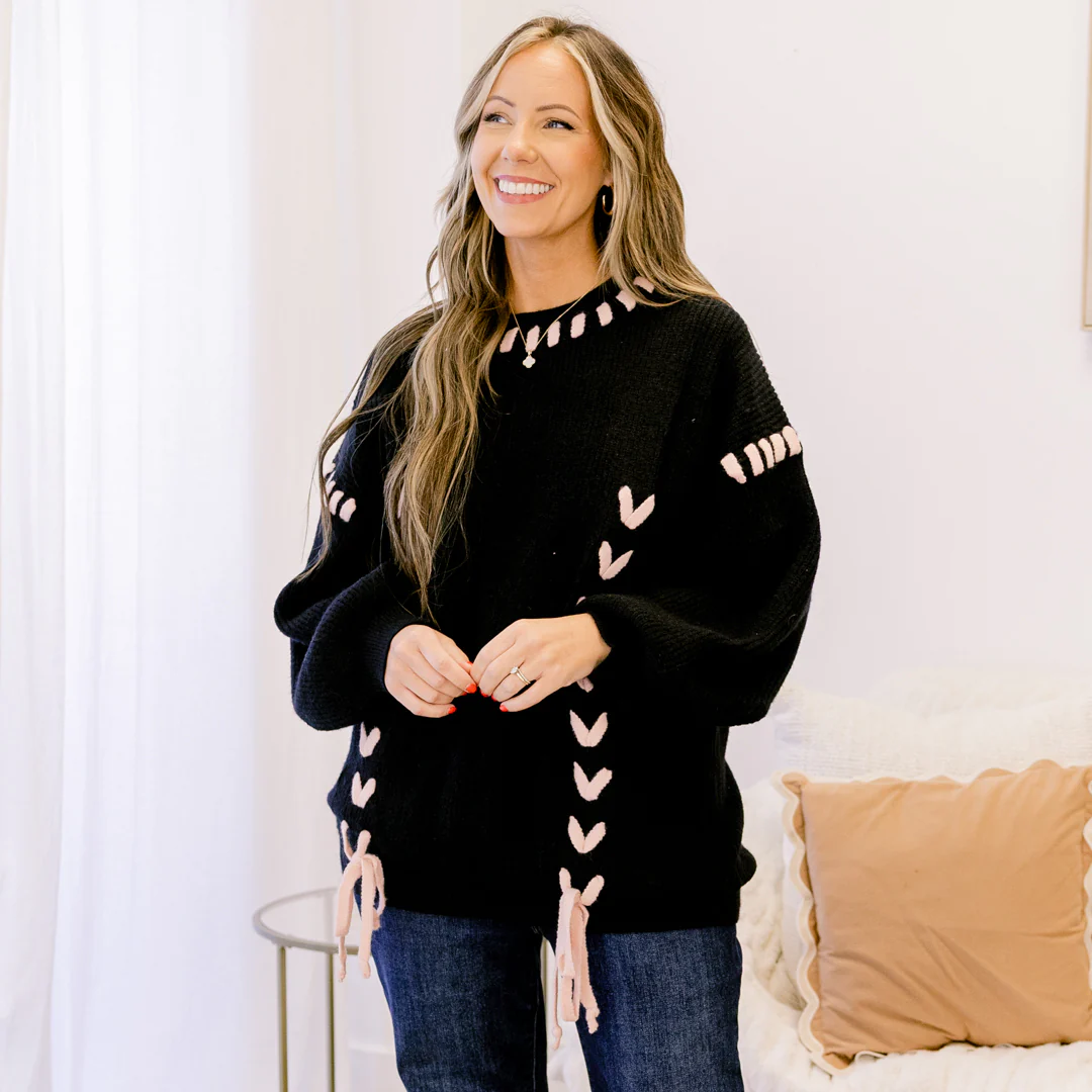 Amazed With You Sweater, Black - Giverhouse