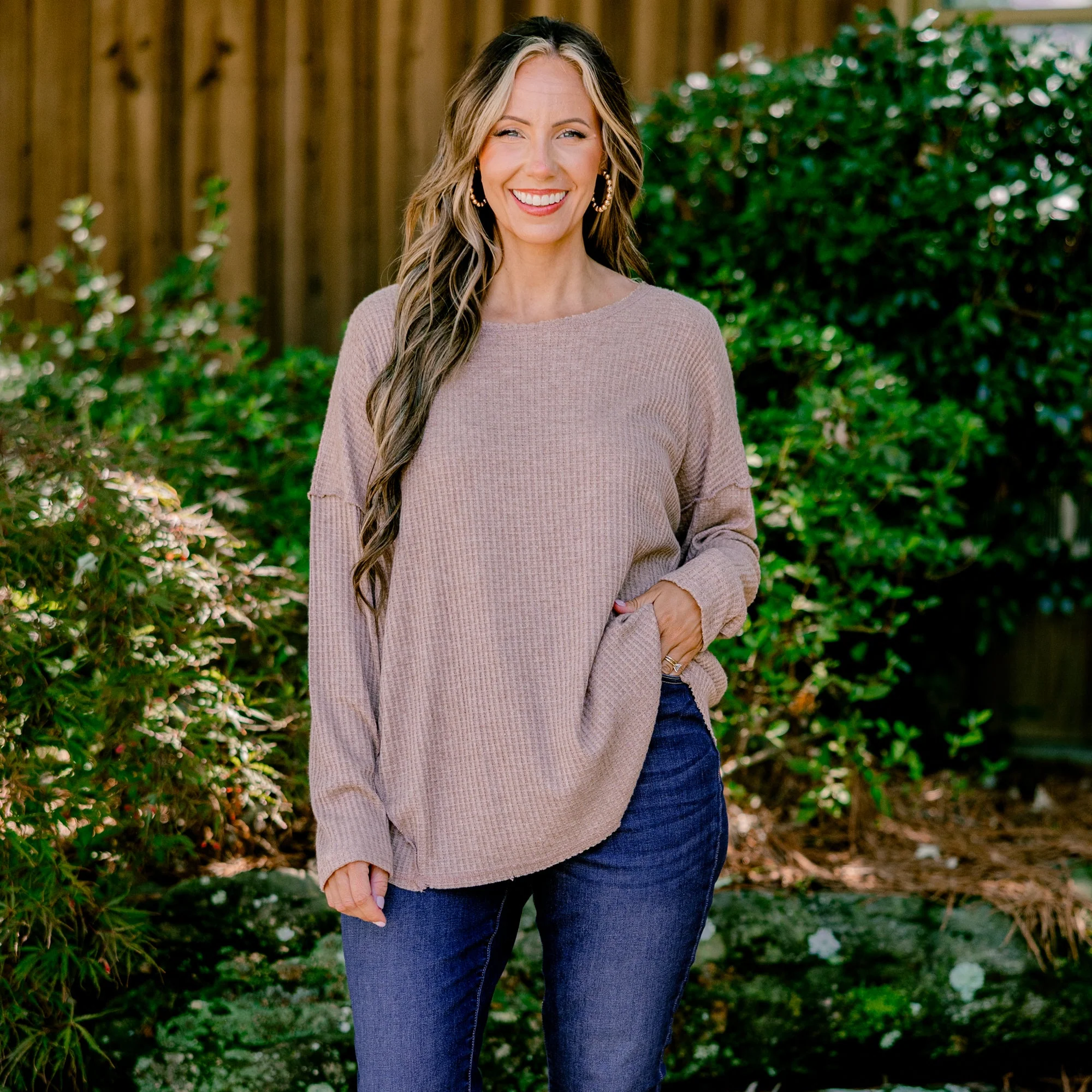 Can't Stop Love Top, Taupe - Giverhouse