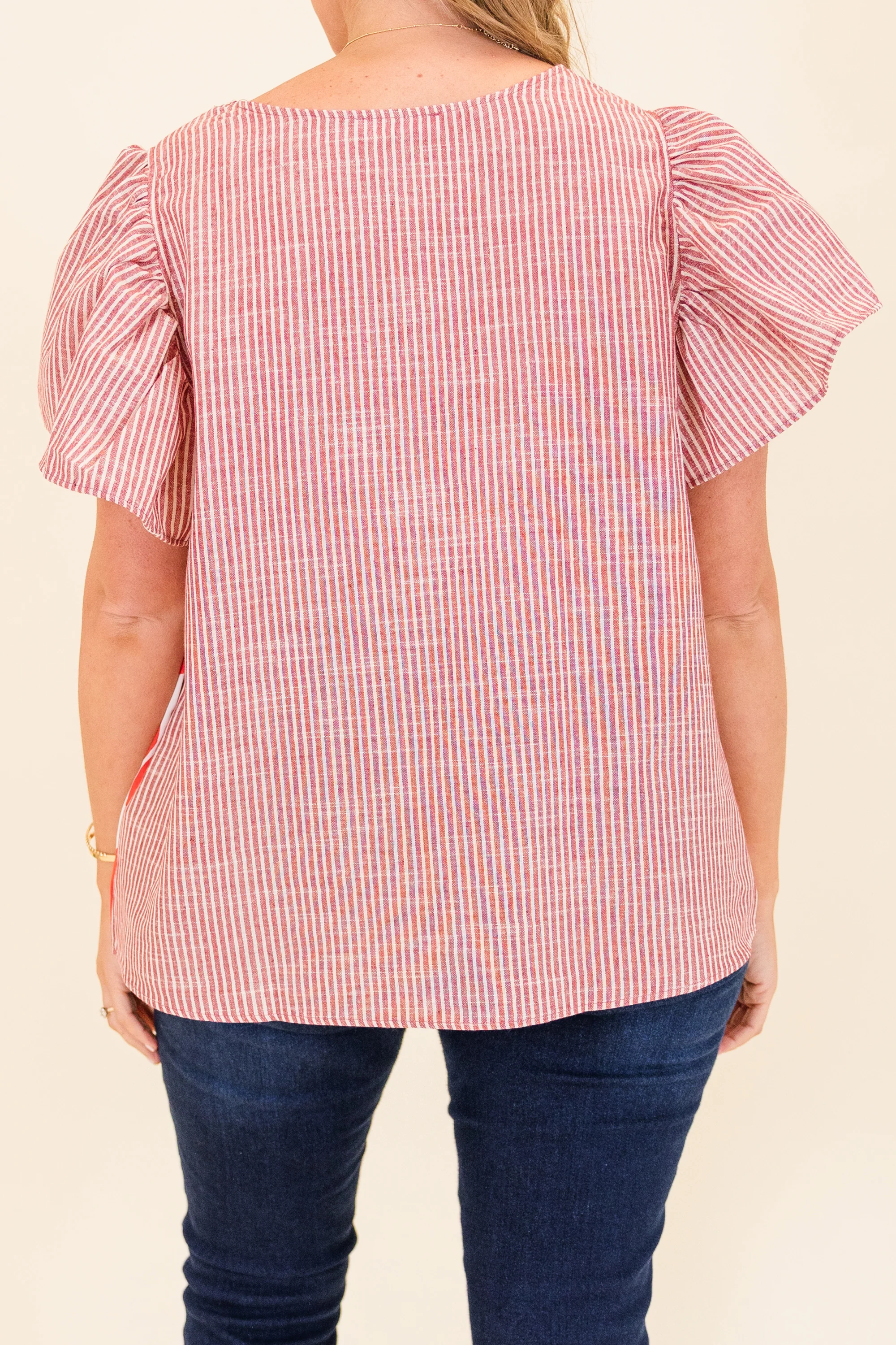 Groovy Pop Top, Red - Giverhouse