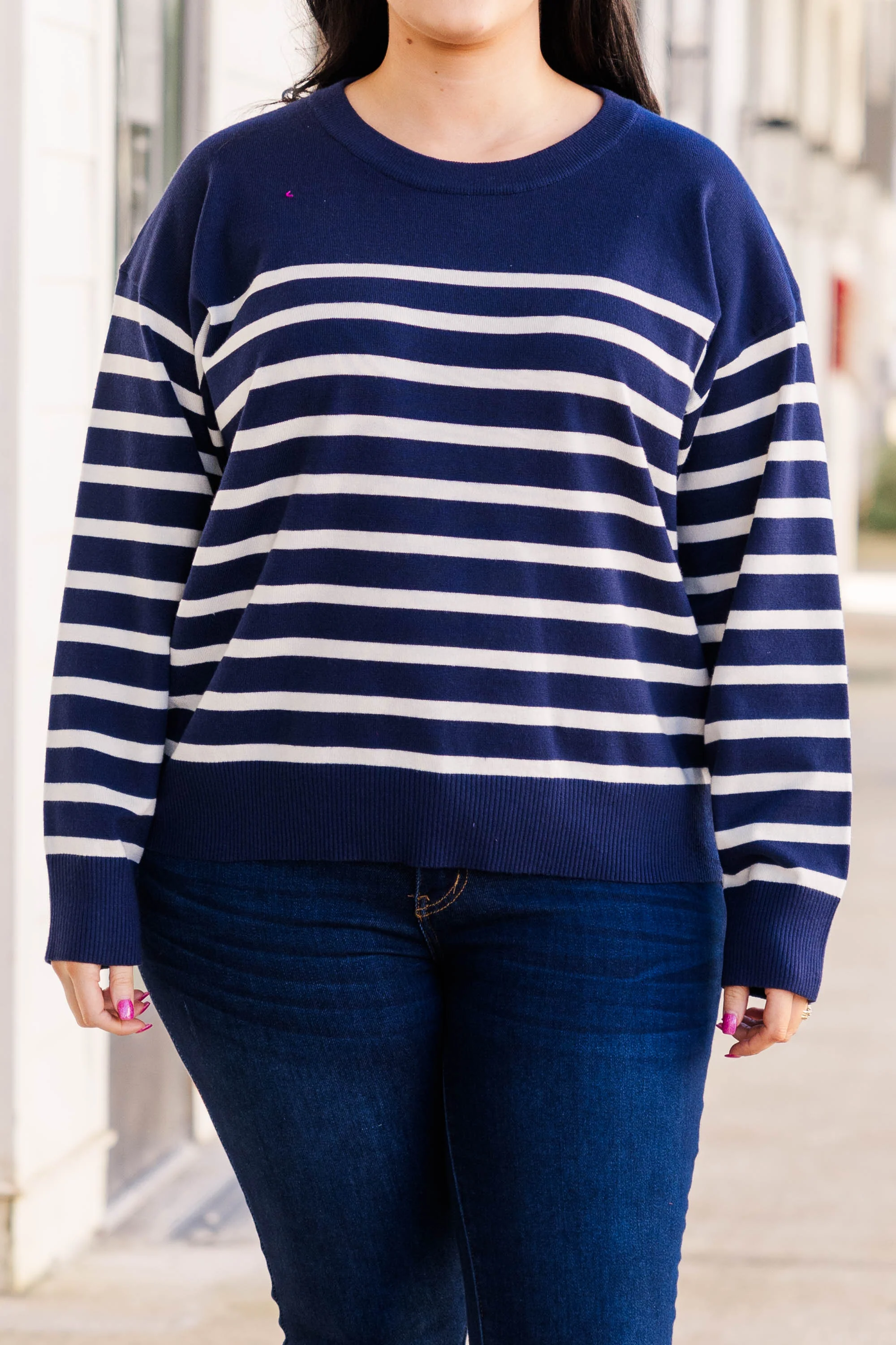 Dreams in December Sweater, Navy - Giverhouse