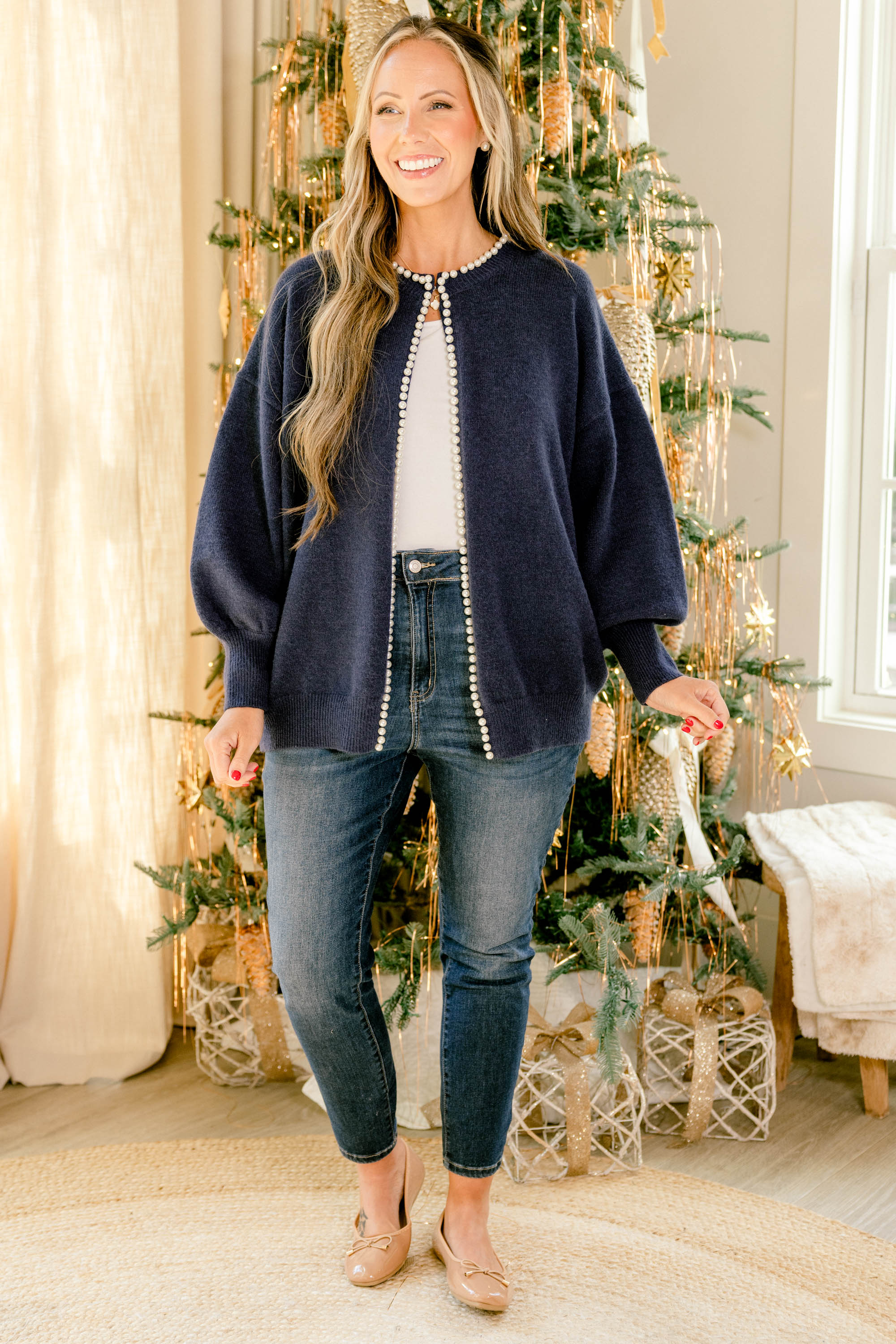 Left At That Cardigan, Navy - Giverhouse