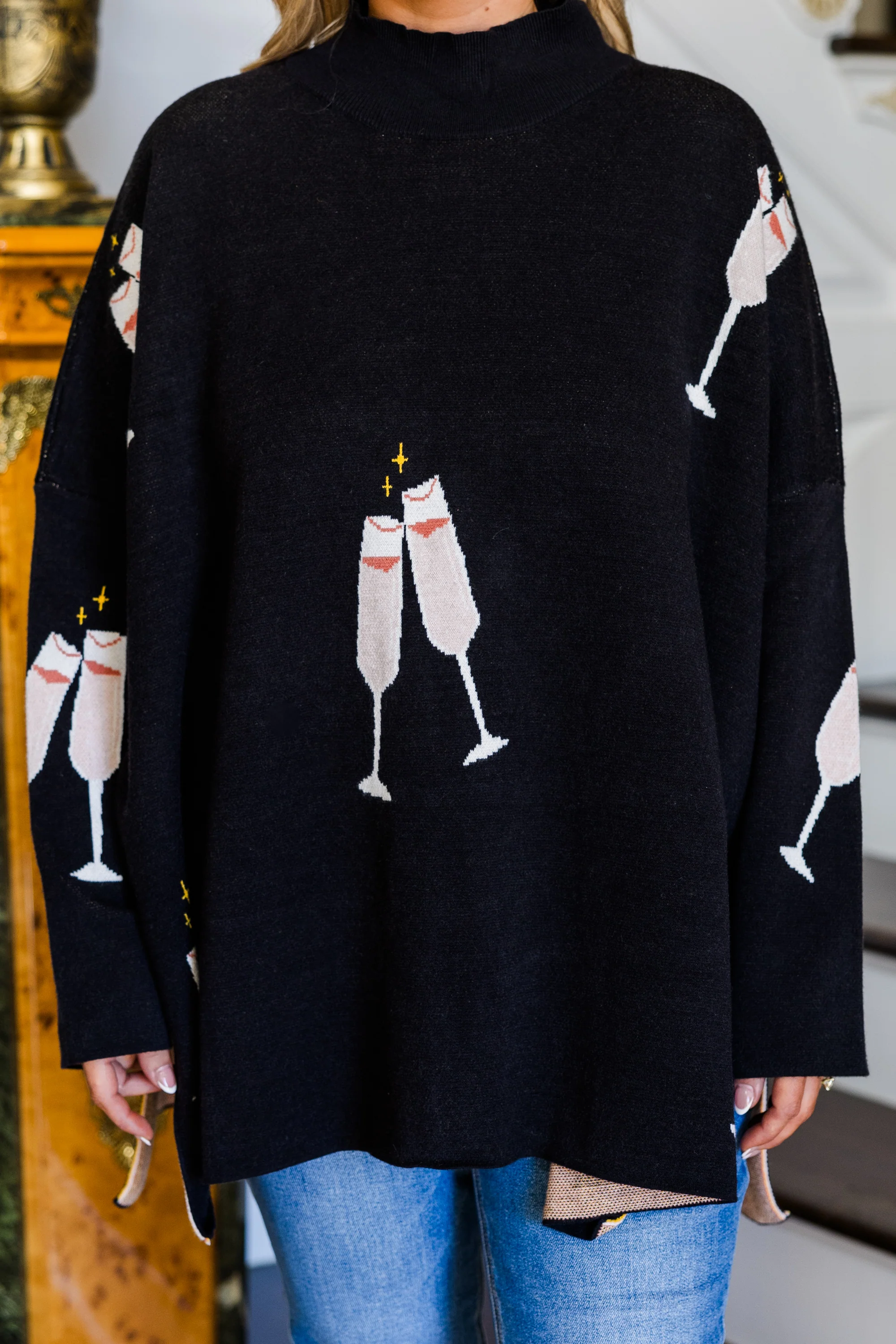Everything And More Sweater, Black Champagne - Giverhouse