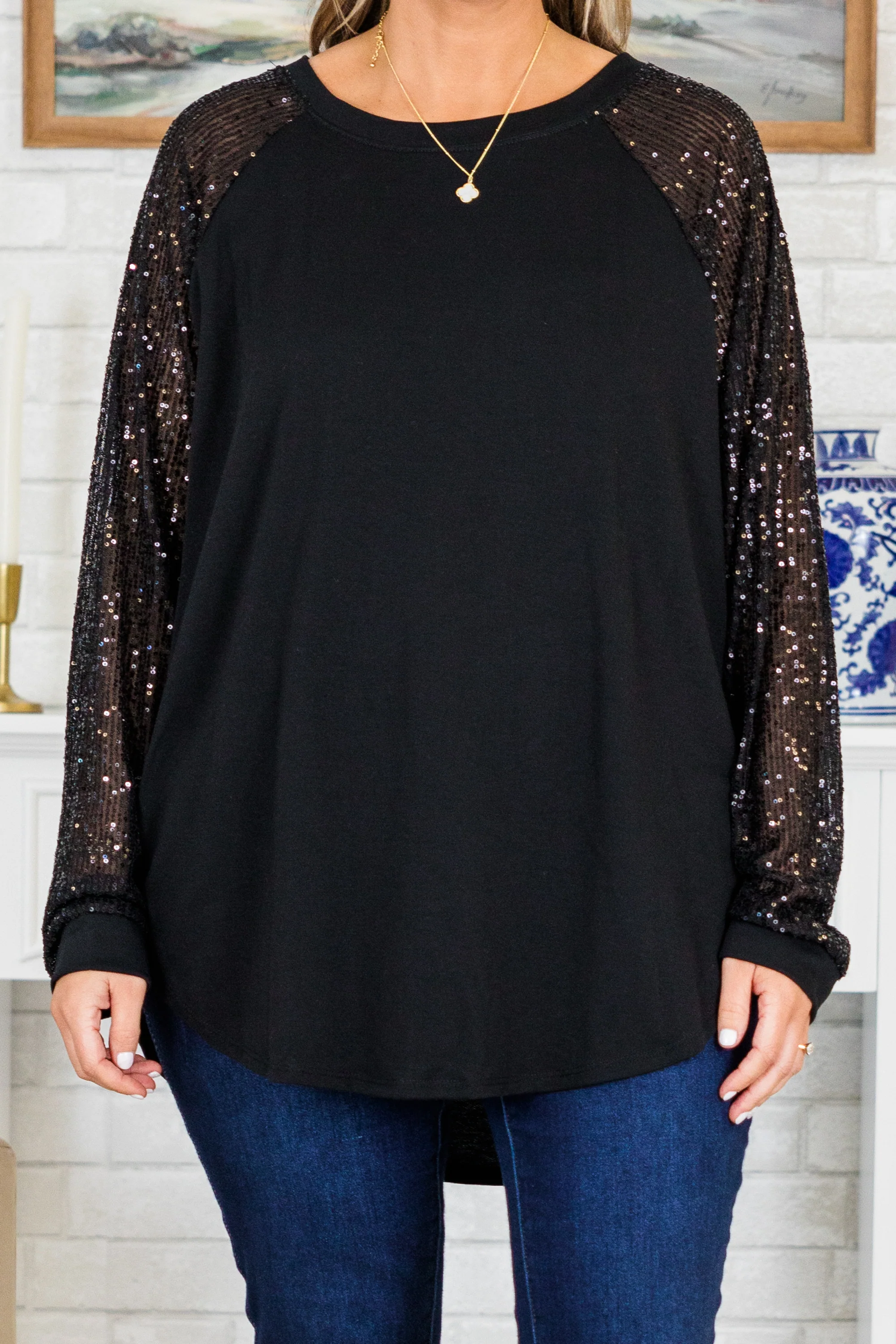 Matter Of Time Top, Black - Giverhouse