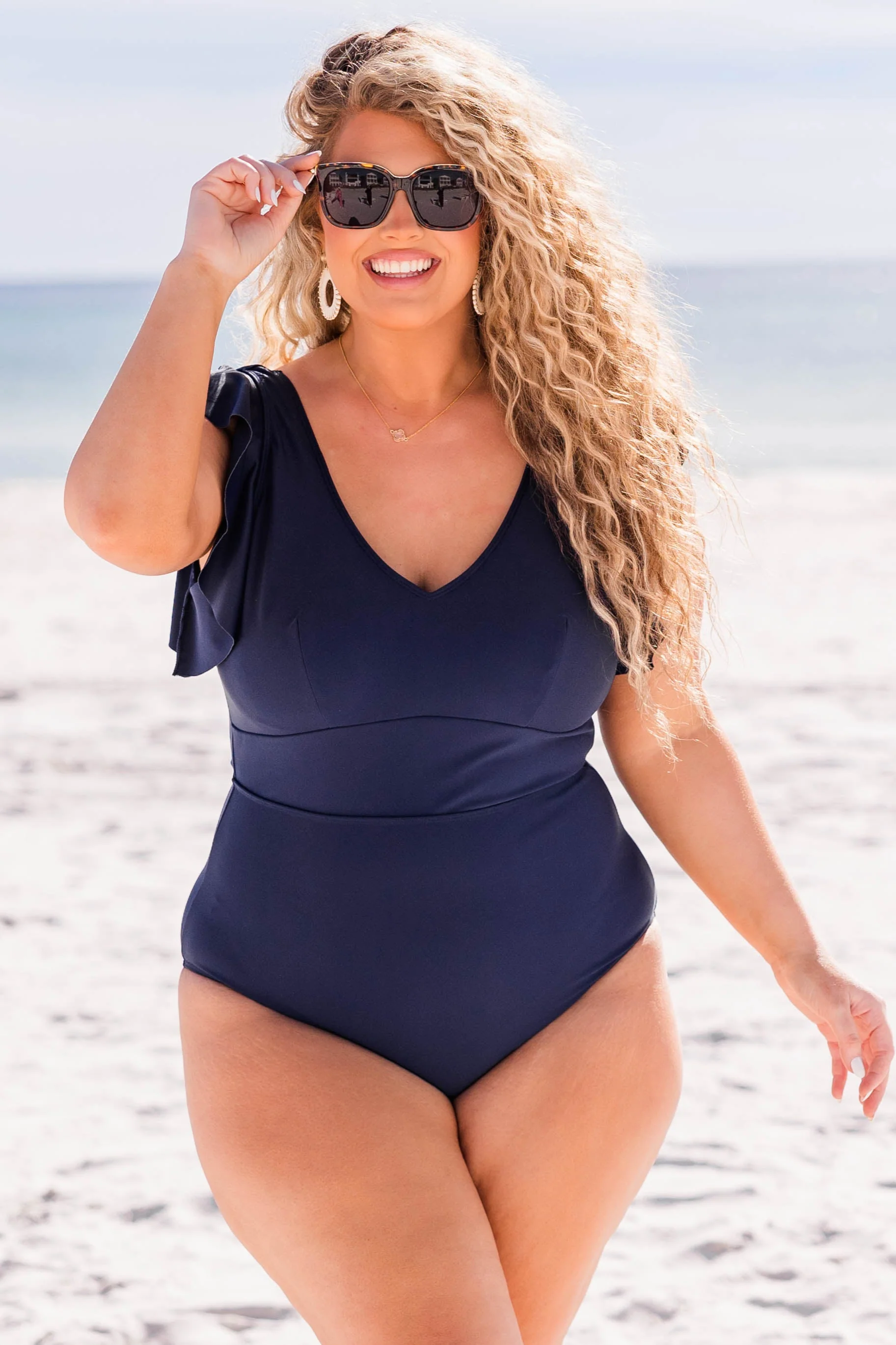 Spending My PTO Swimsuit, Navy - Giverhouse