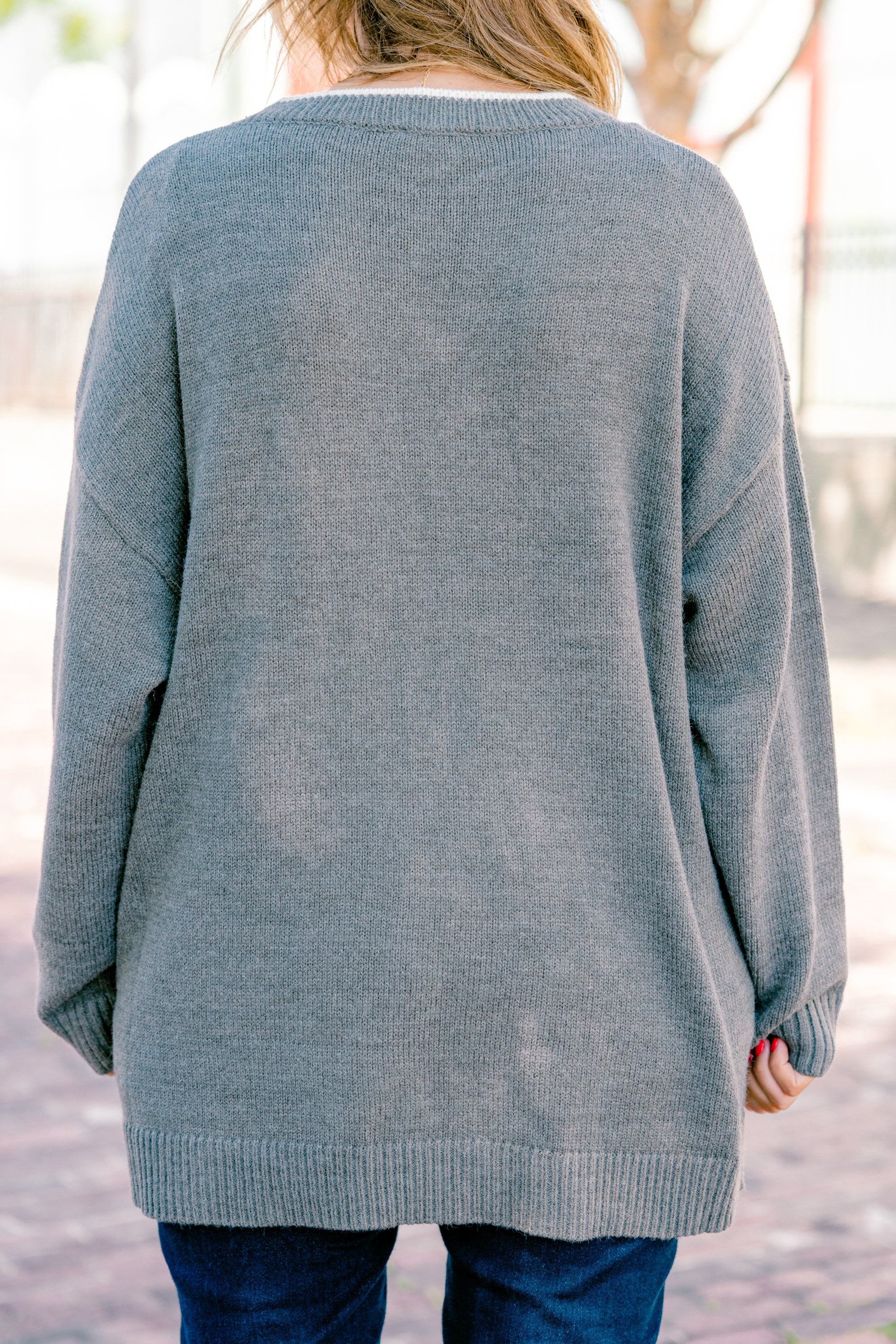 Daisy Fresh Sweater, Gray - Giverhouse