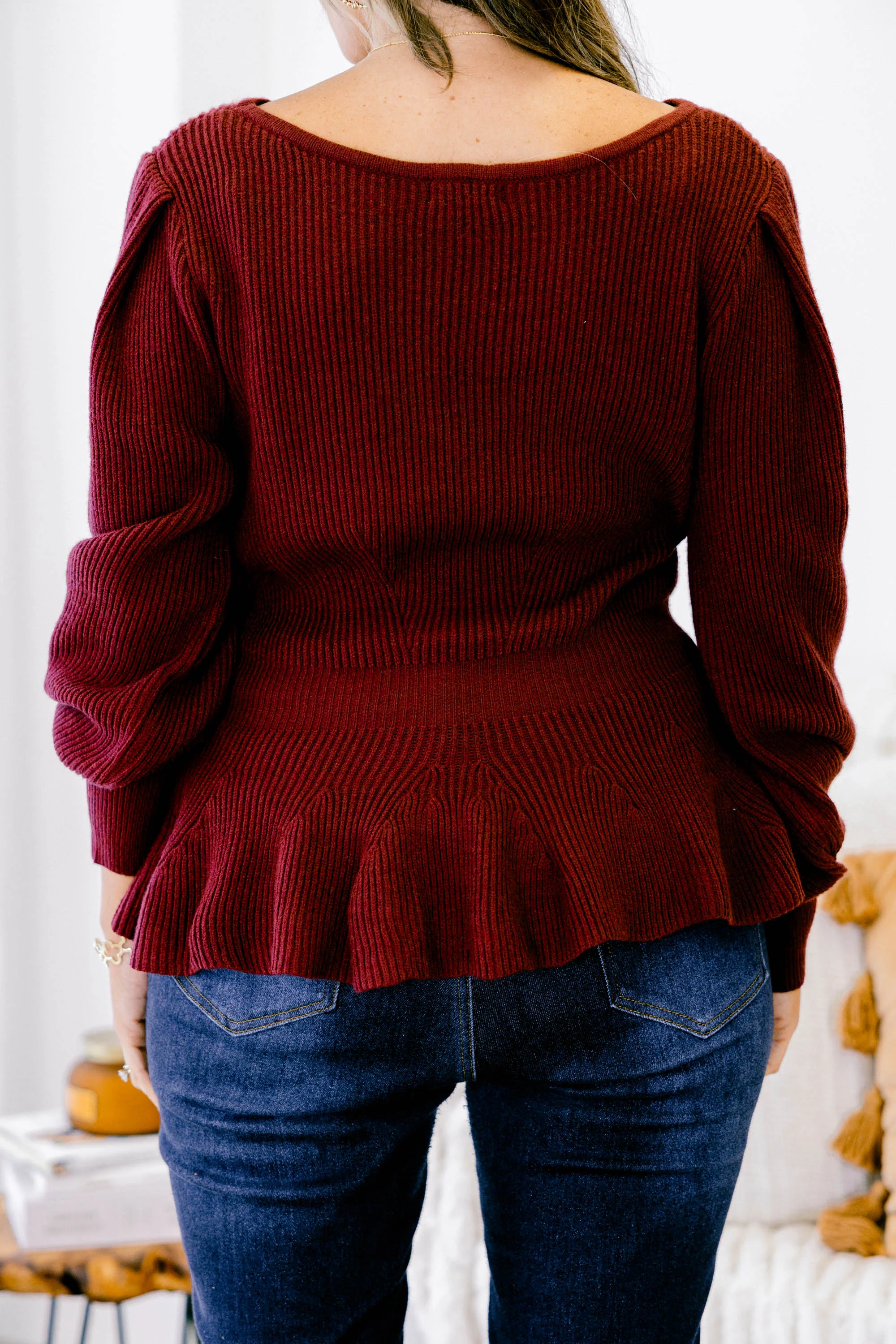 Final Notice Sweater, Burgundy - Giverhouse