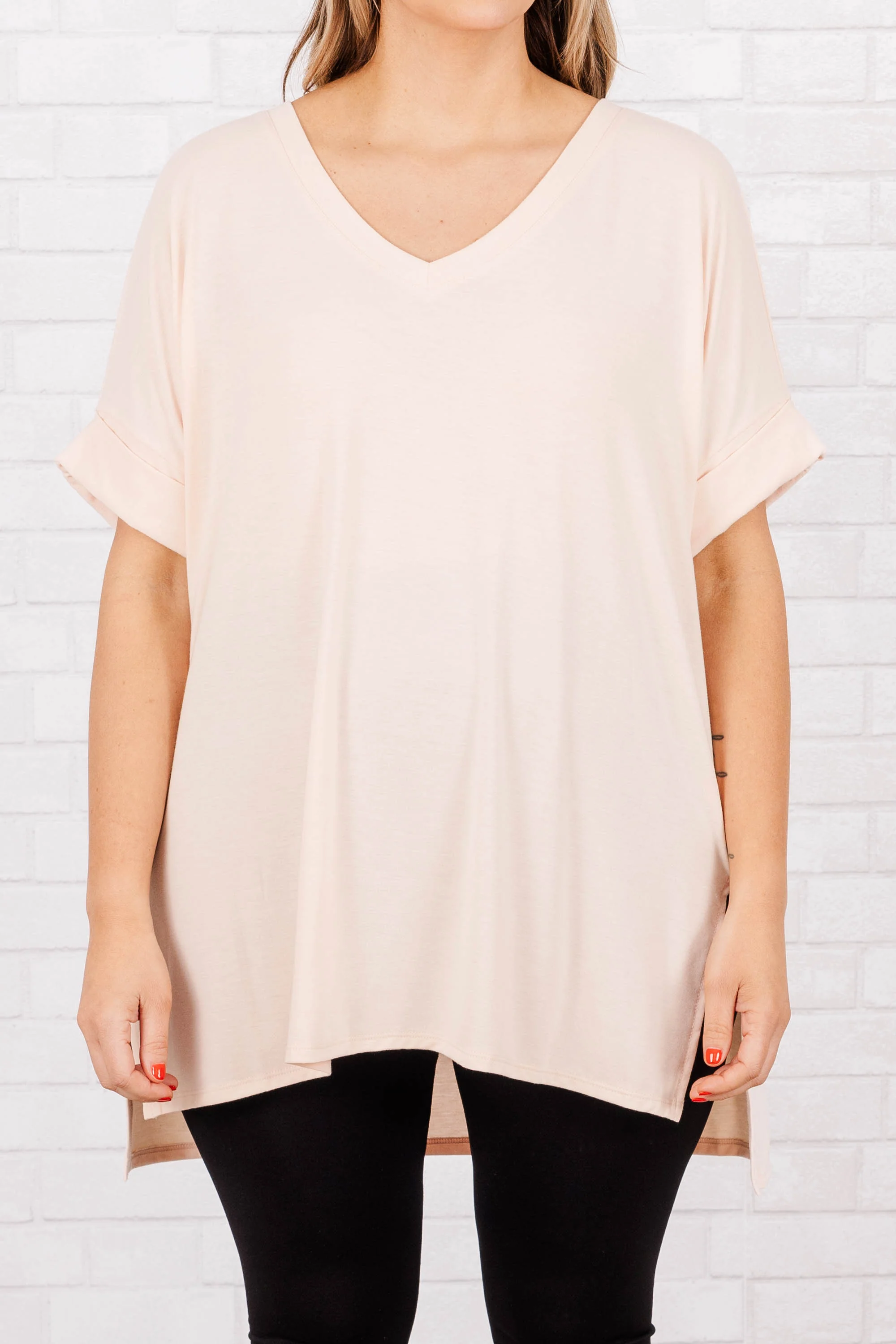 Comfy Travels Top, Light Peach - Giverhouse