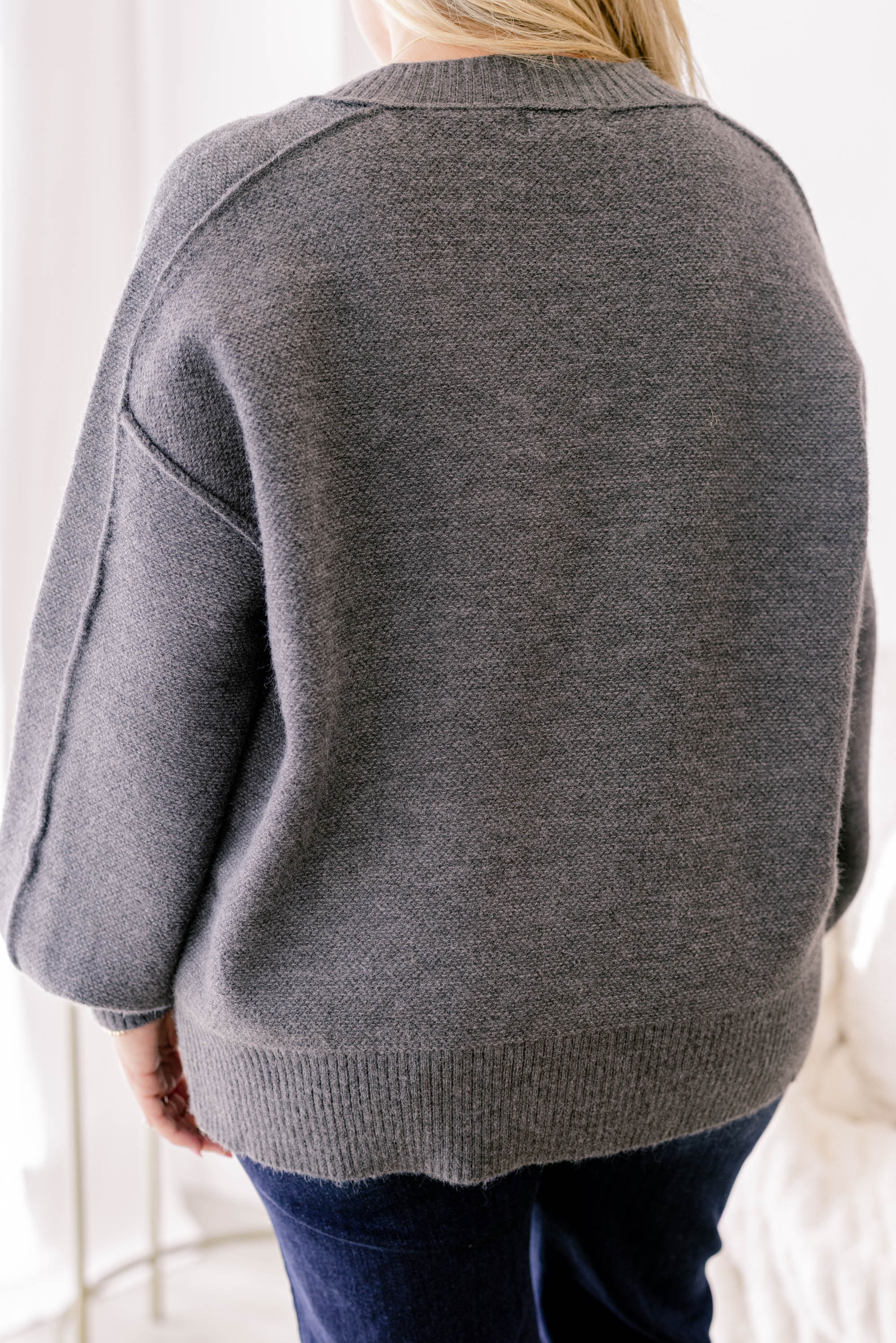 Came Back Better Sweater, Gray - Giverhouse