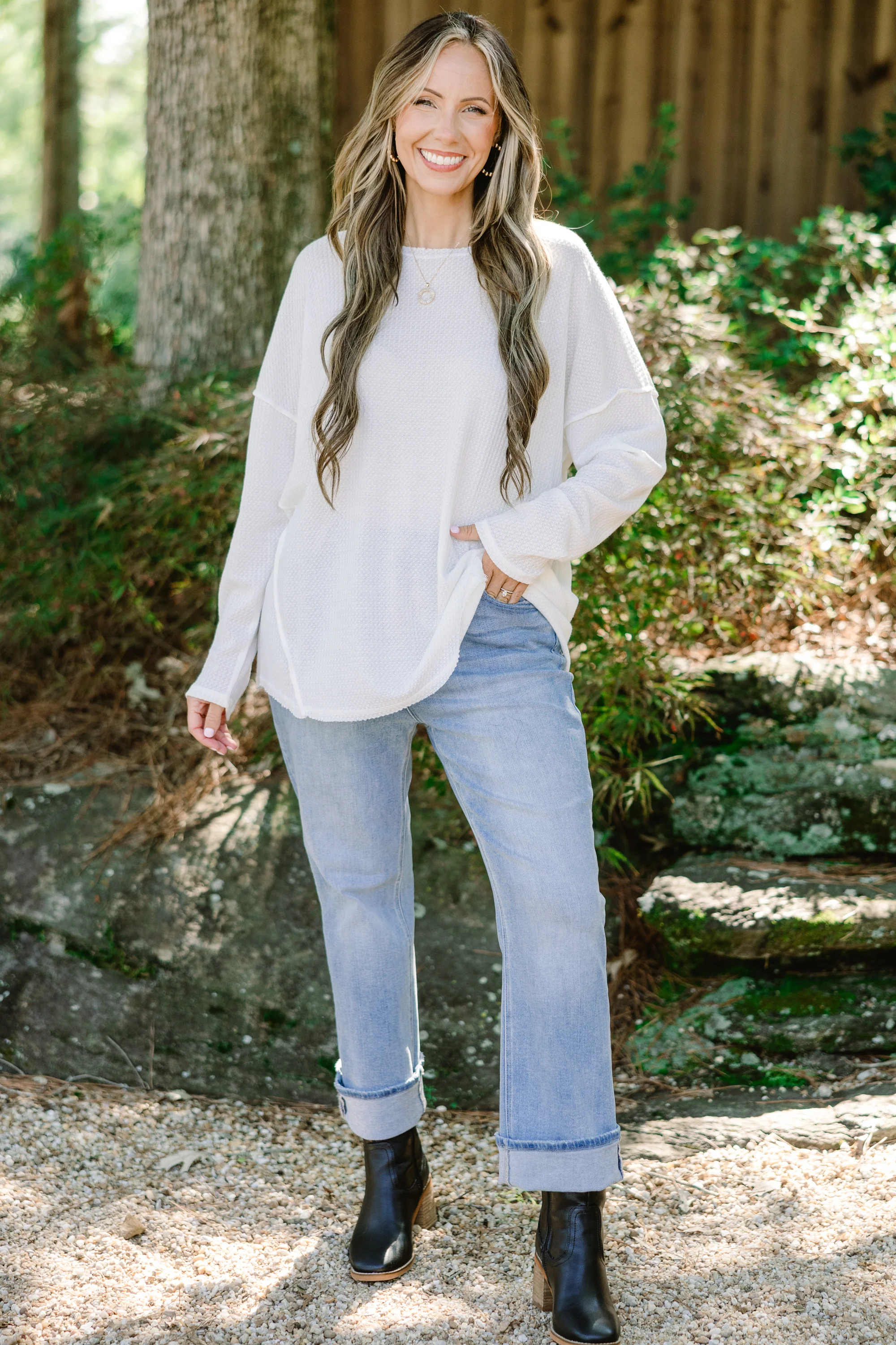 Can't Stop Love Top, Ivory - Giverhouse