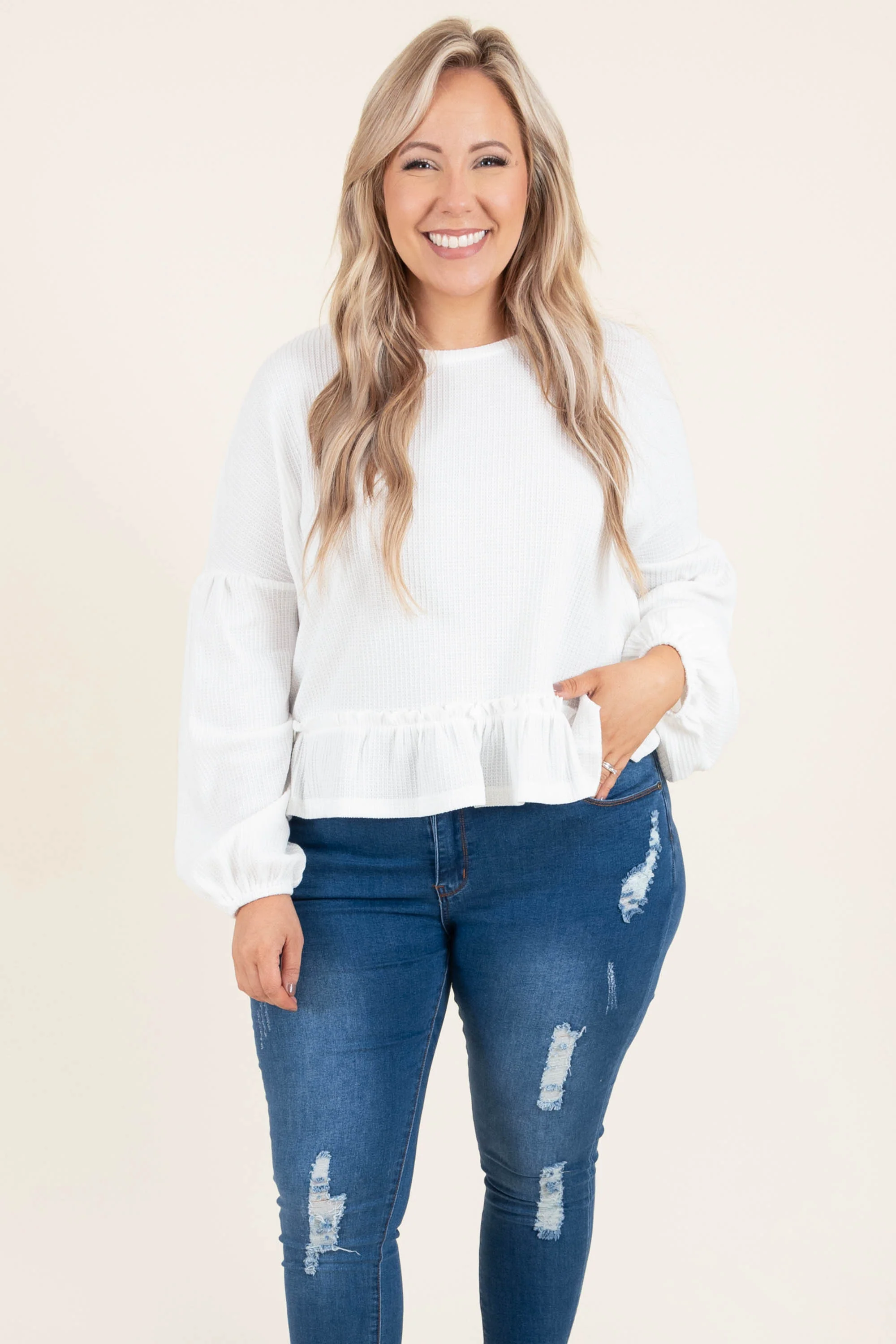 Clever Ways Top, Ivory - Giverhouse