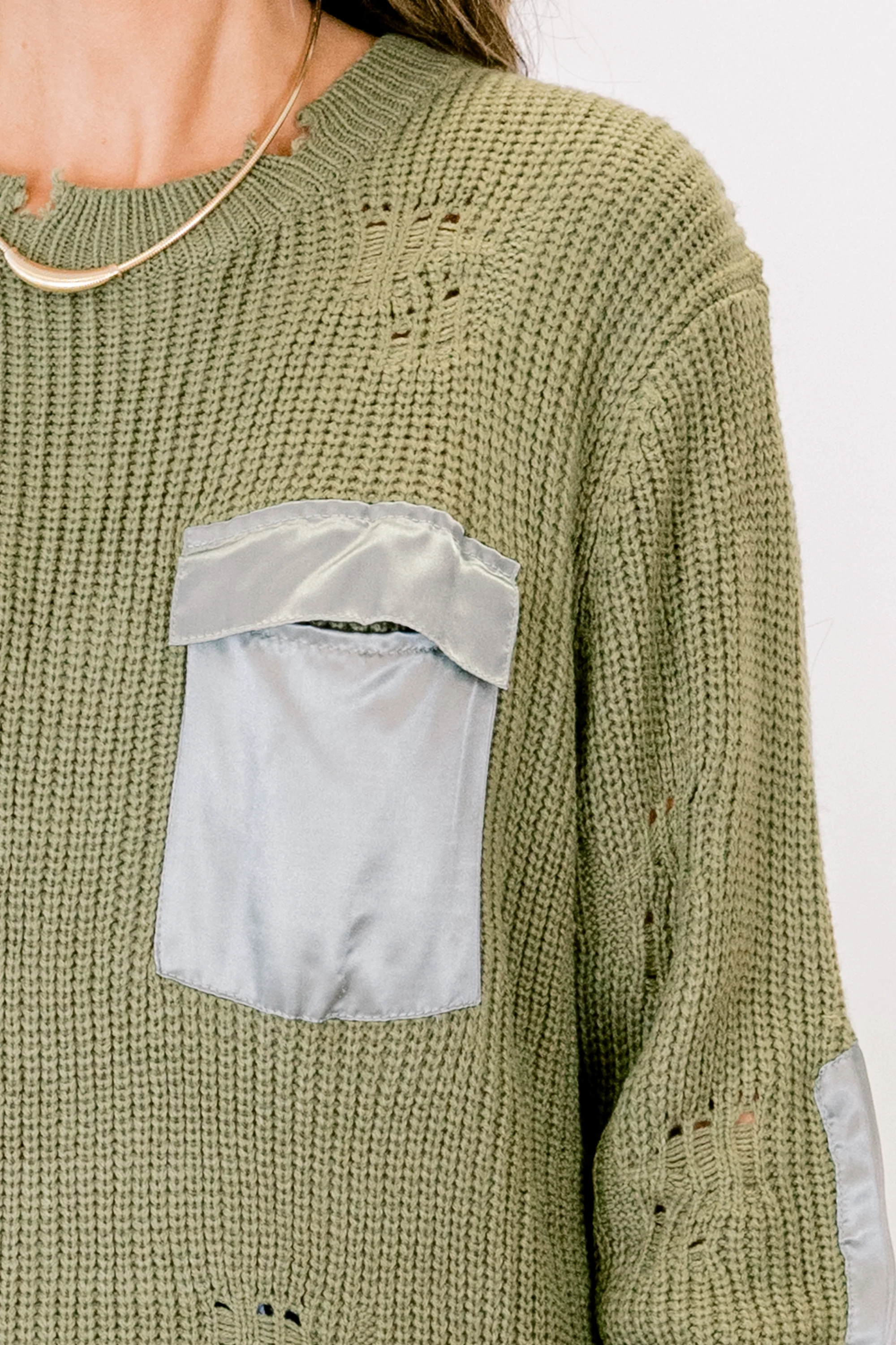 Stoked On Life Sweater, Olive - Giverhouse