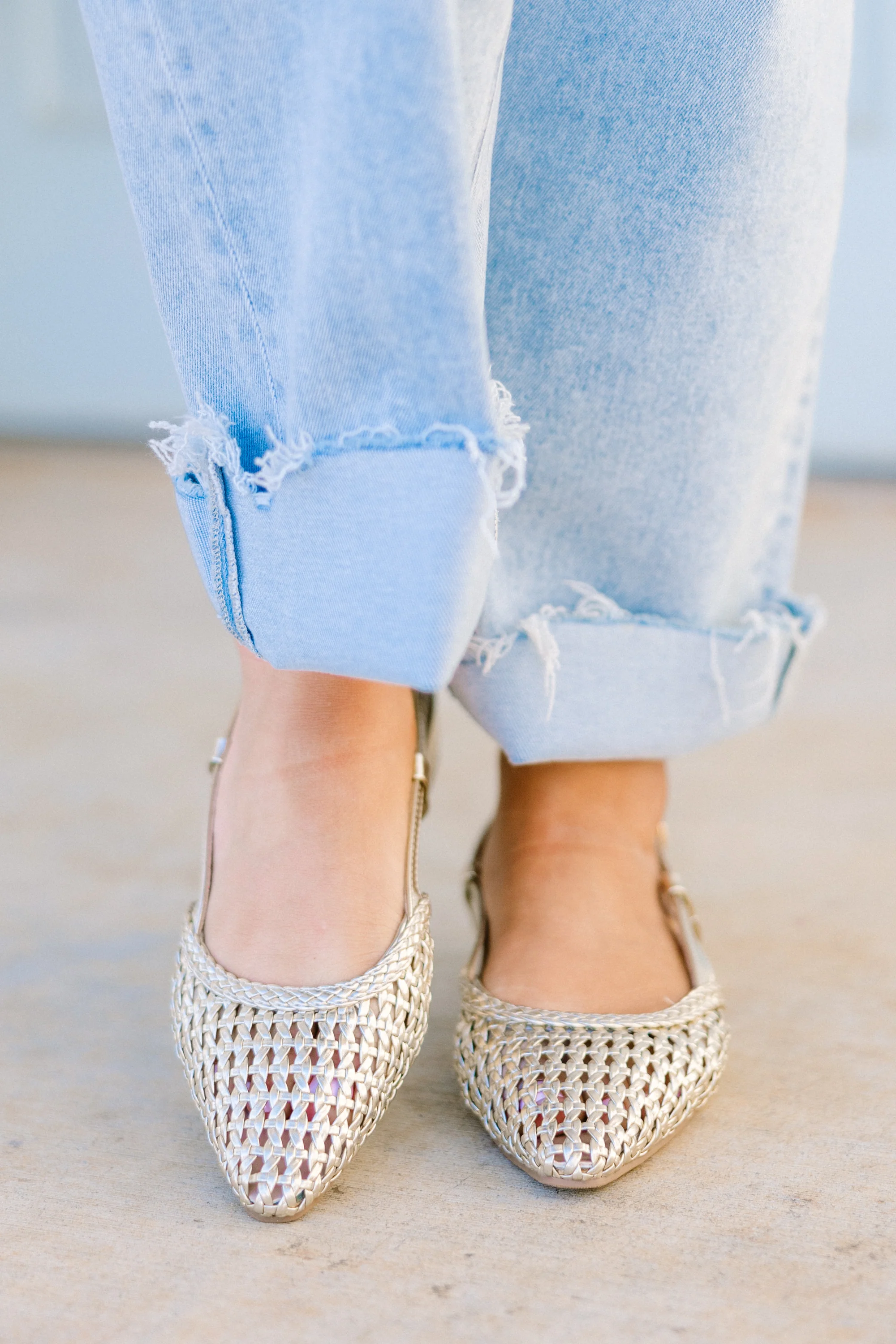 Stick To Your Word Flats, Gold - Giverhouse