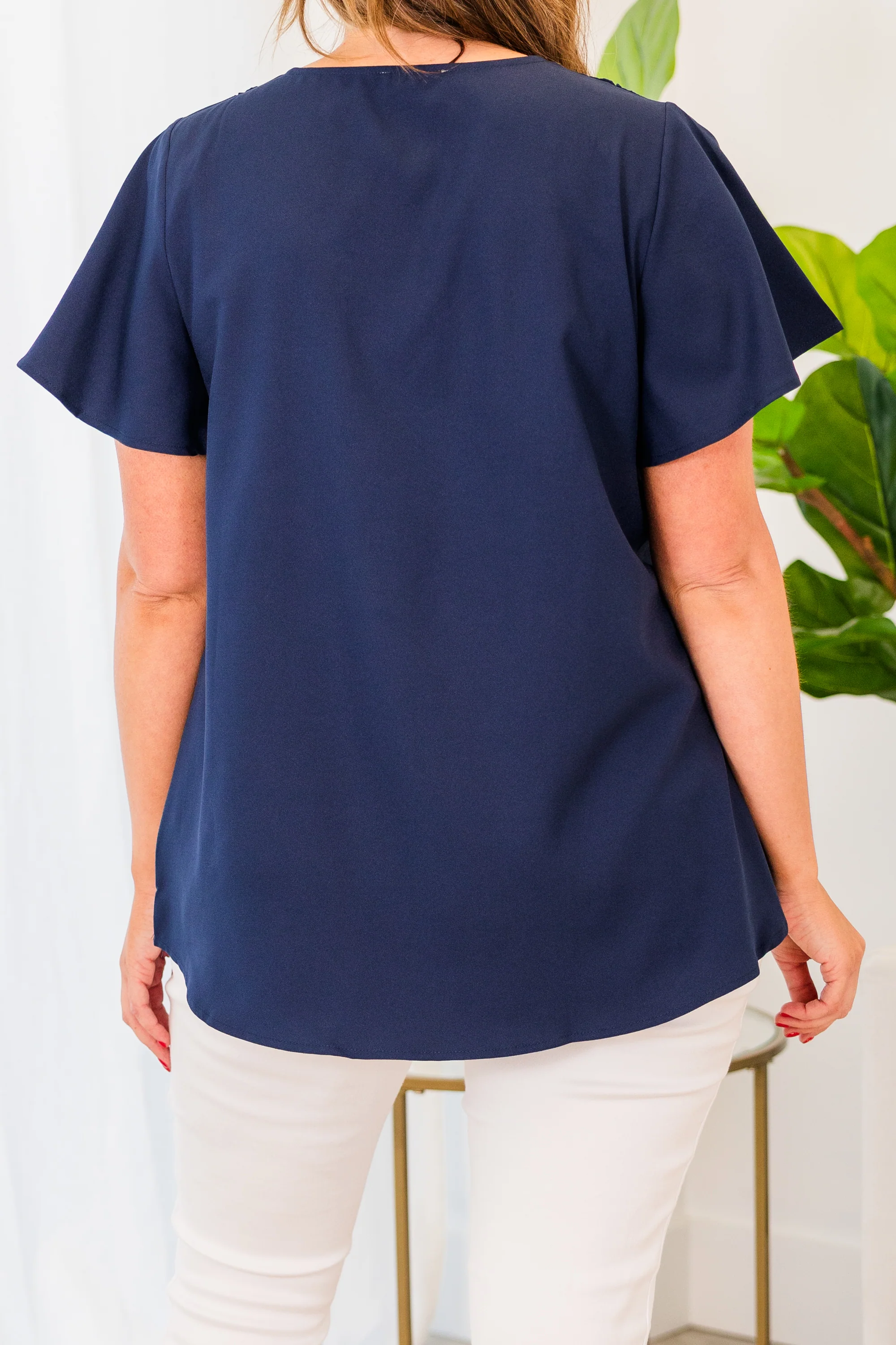 Break Room Chat Top, Navy - Giverhouse