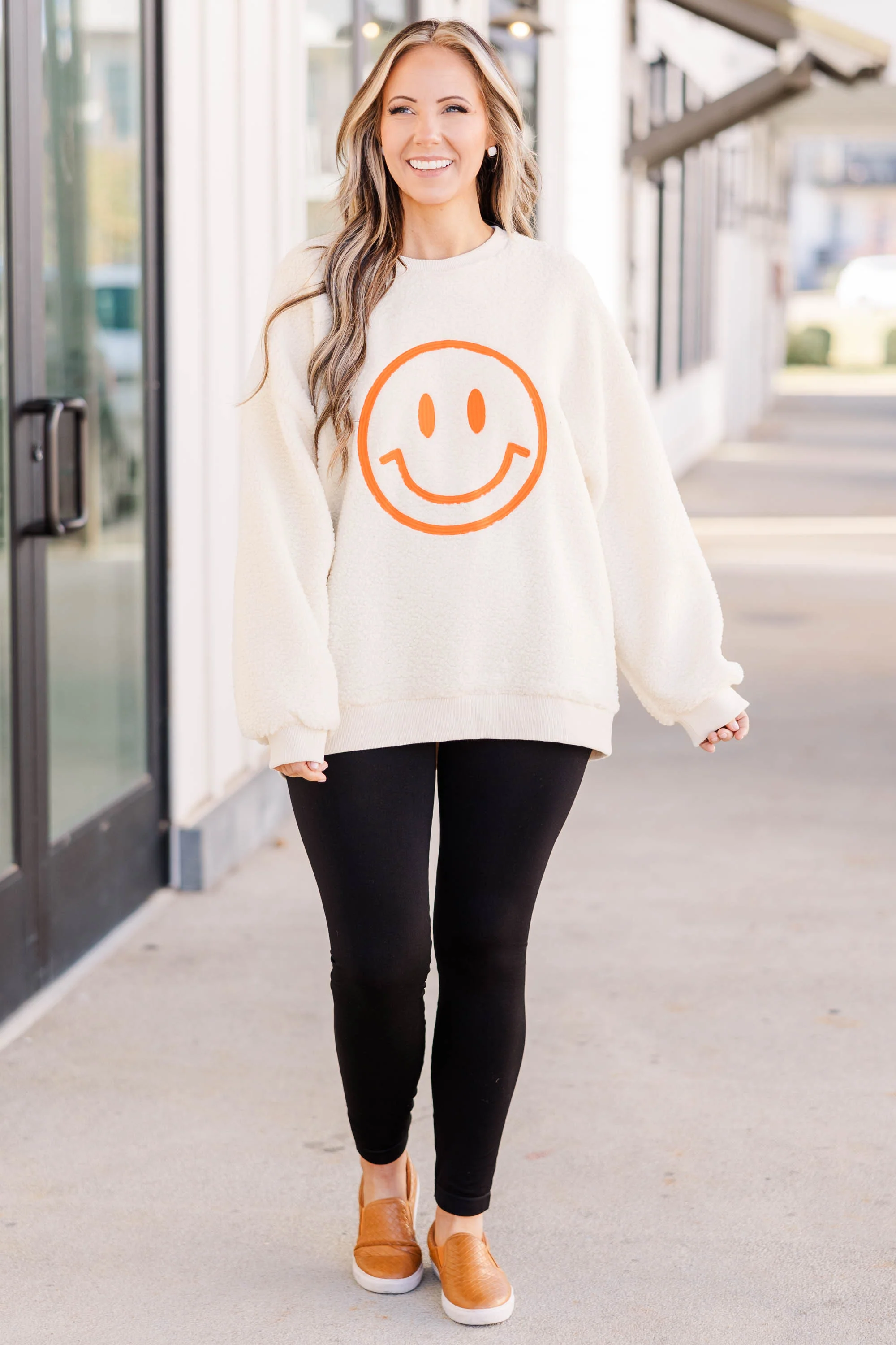 All Smiles Pullover, Cream - Giverhouse