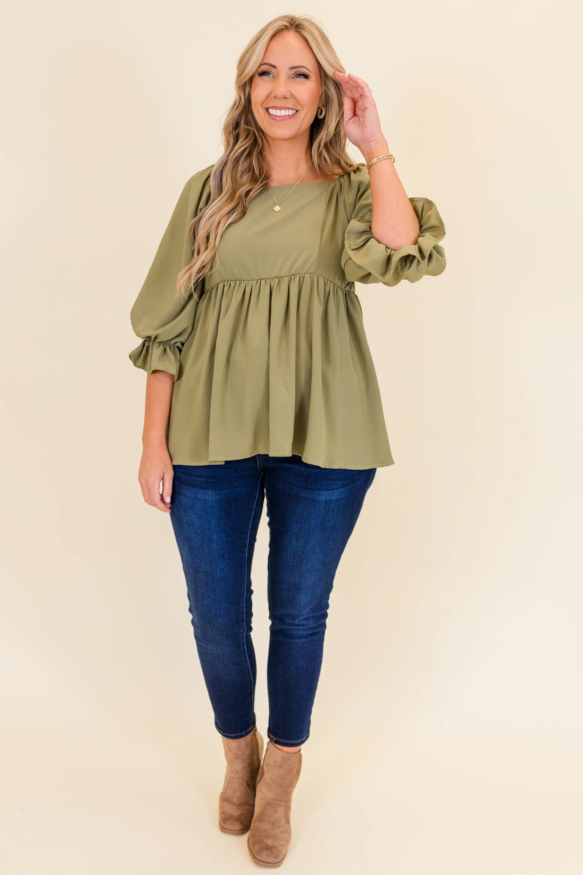 Create Opportunity Top, Olive - Giverhouse