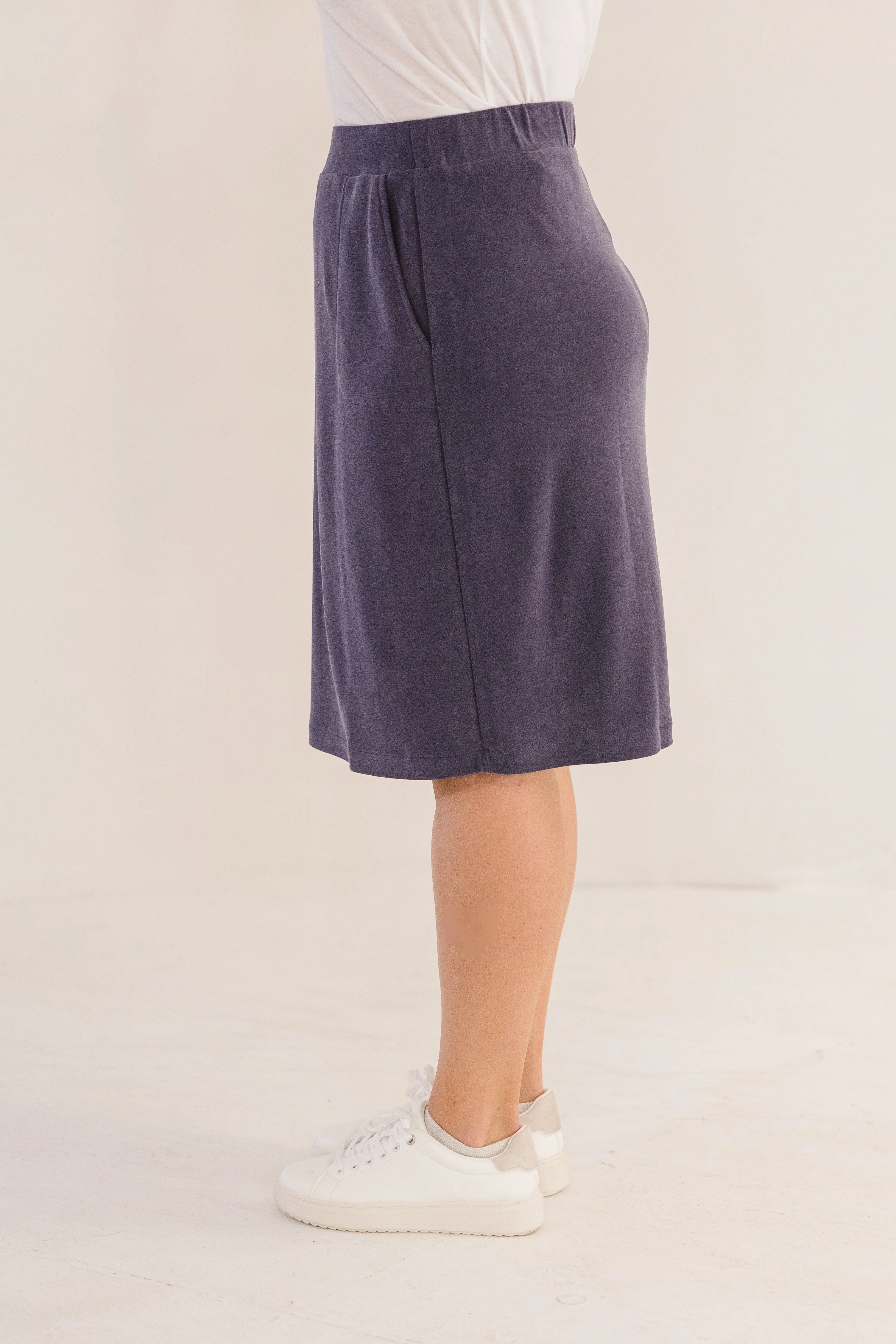 Leah A-Line Skirt, Ink Navy - Giverhouse