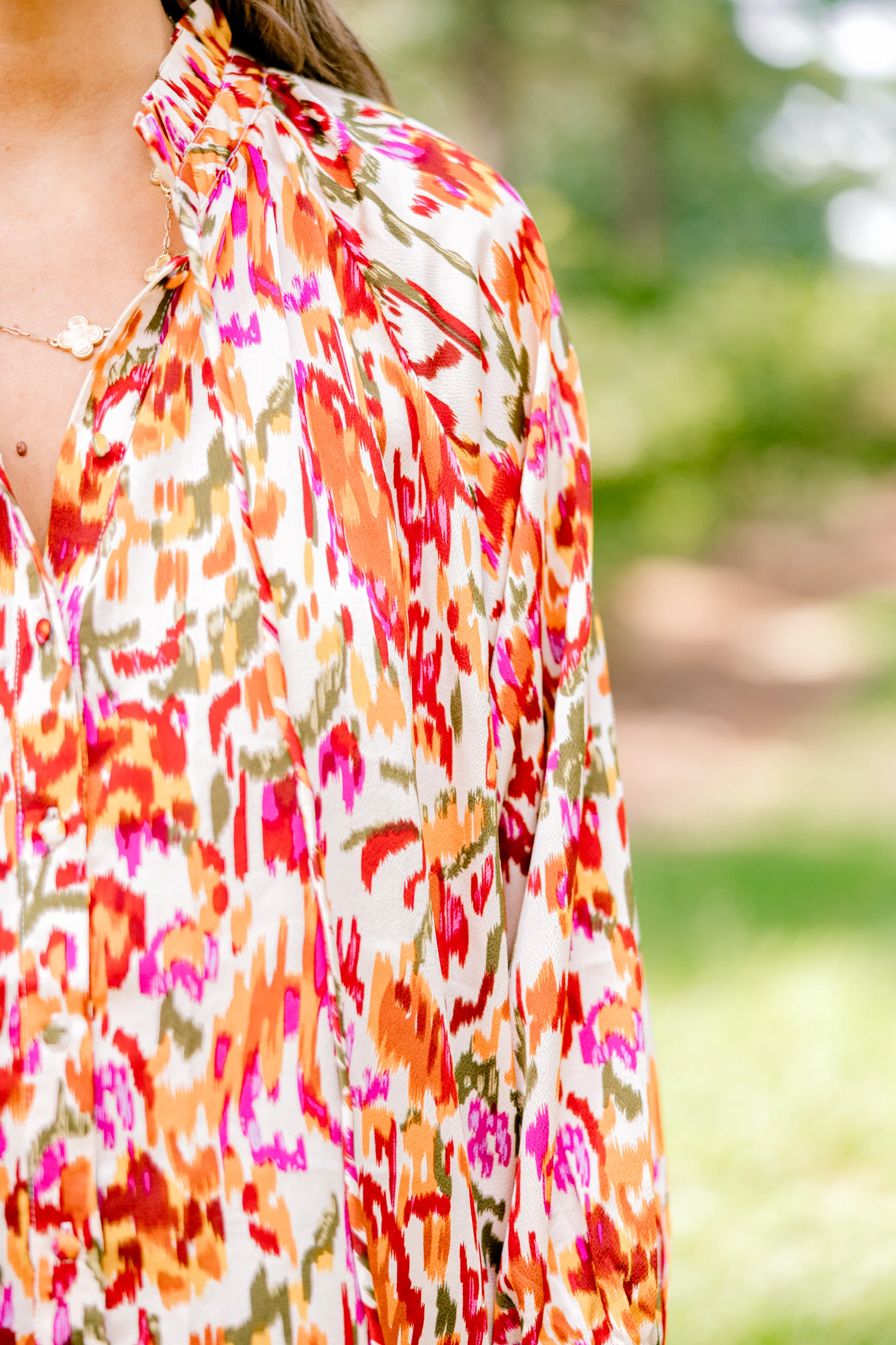 All In Due Time Top, Rust Multi - Giverhouse