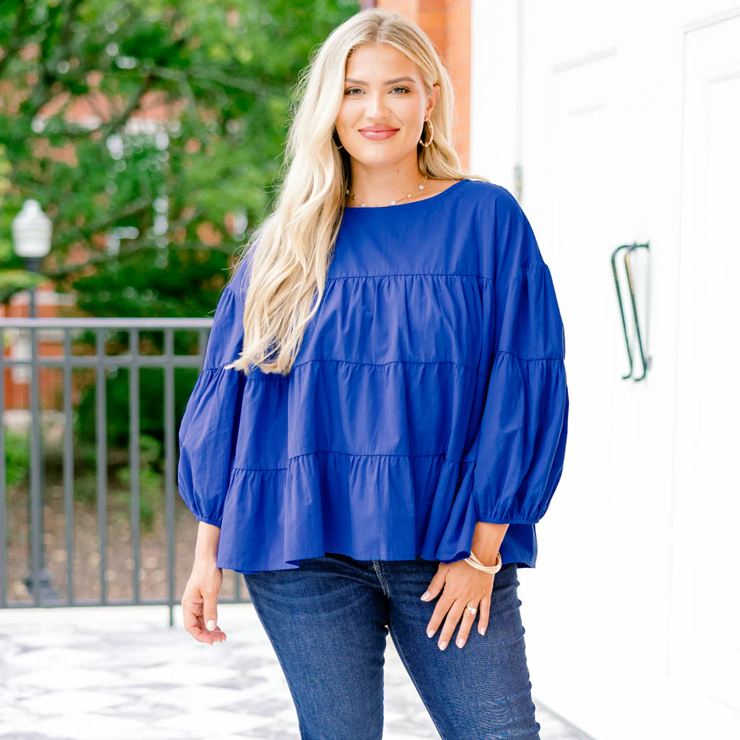 You Look So Perfect Top, Cobalt - Giverhouse