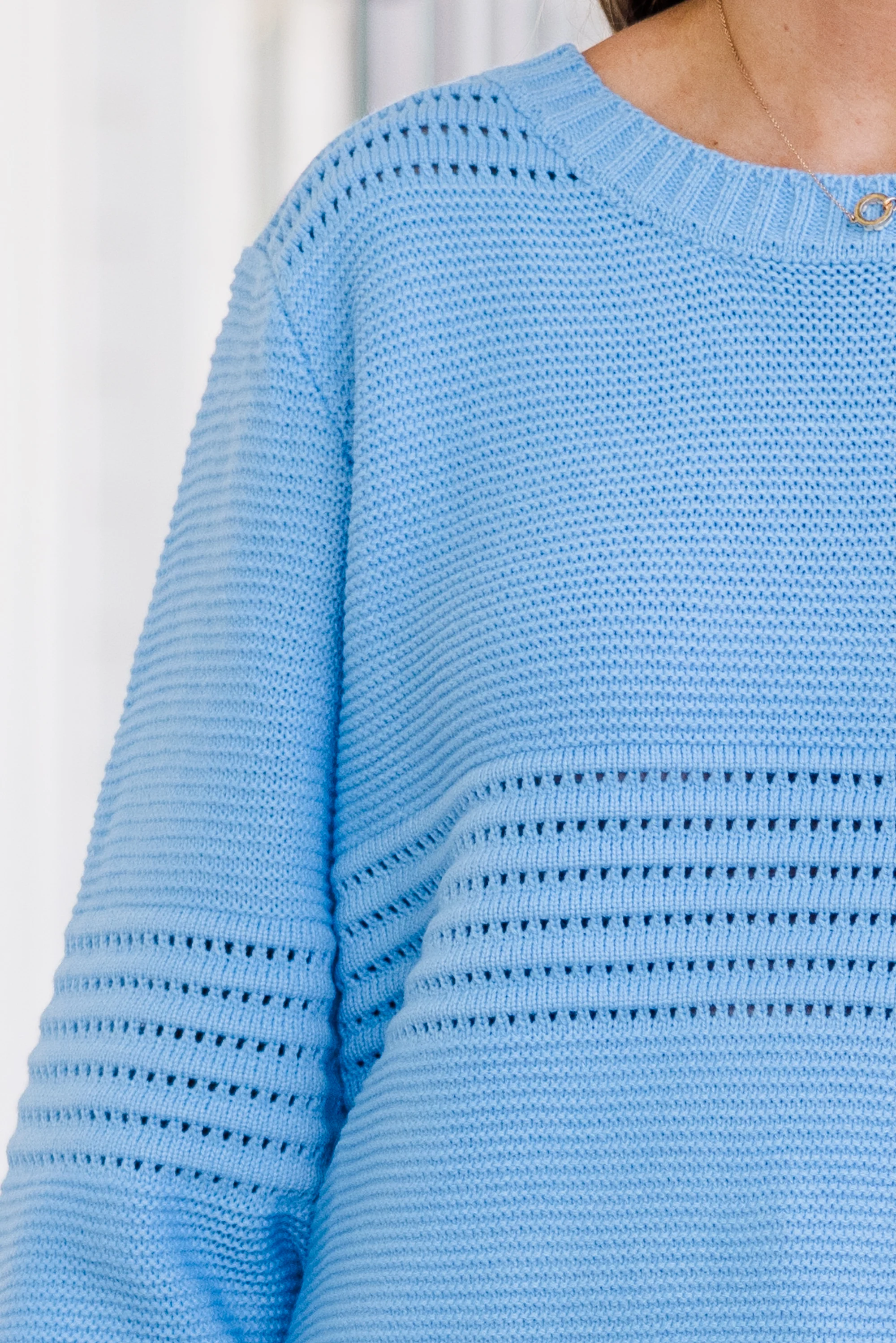 Missing You Dearly Sweater, Blue - Giverhouse