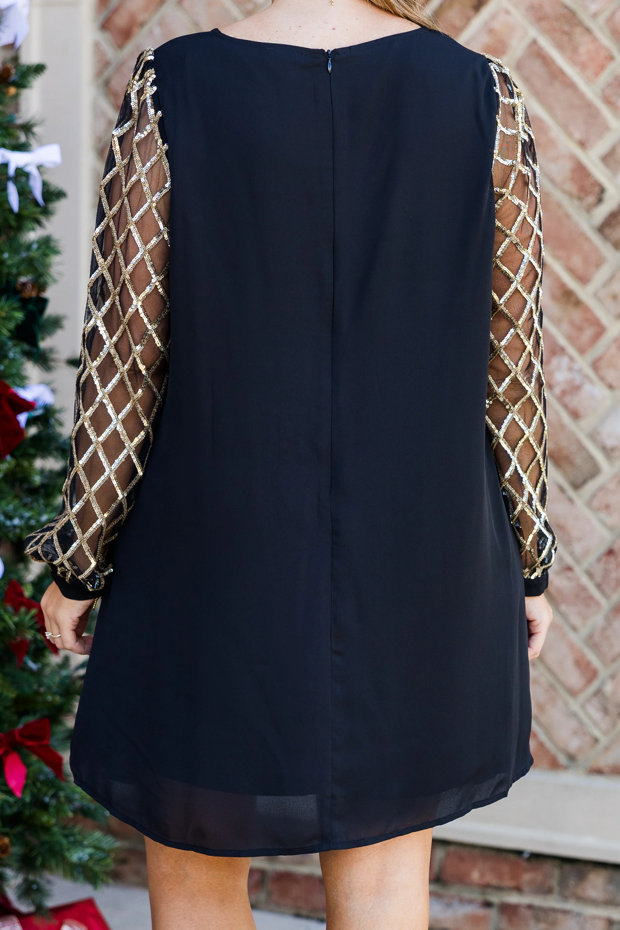 Enchant My Dreams Dress, Black-Gold - Giverhouse