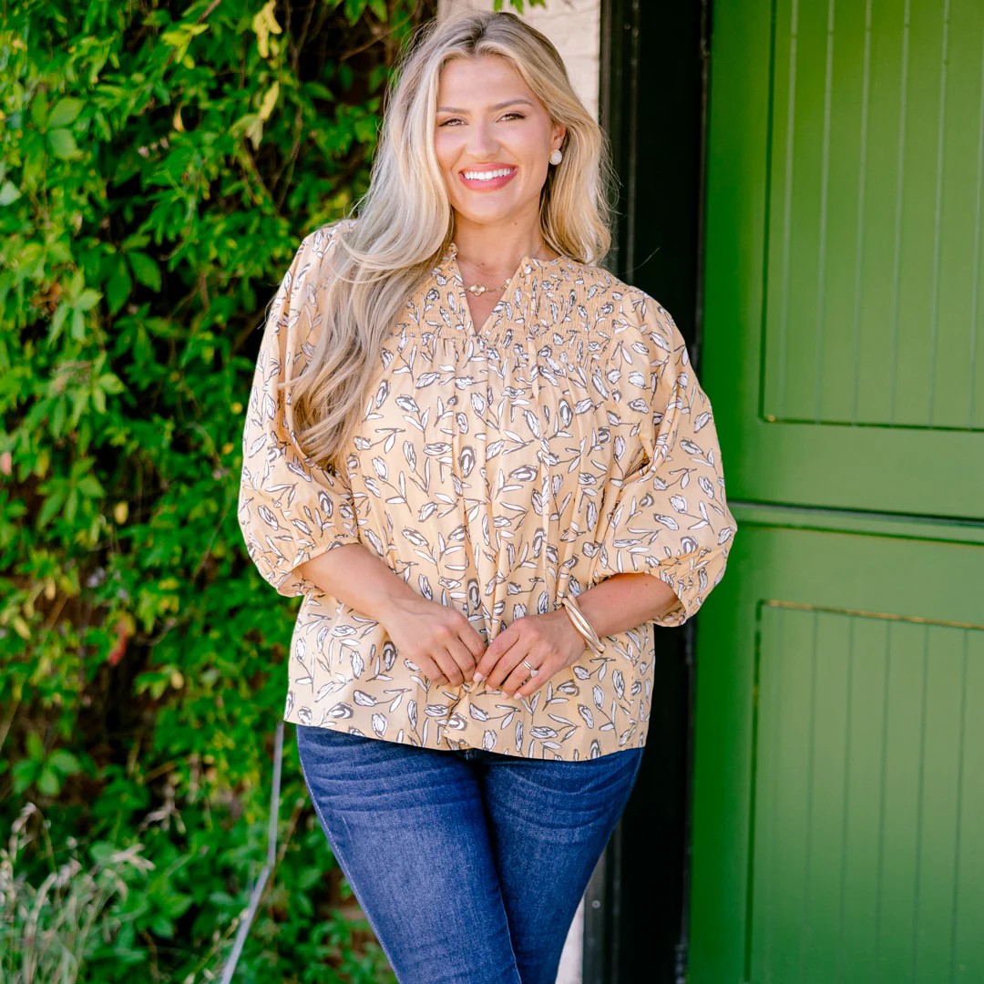 With The Flow Top, Yellow - Giverhouse