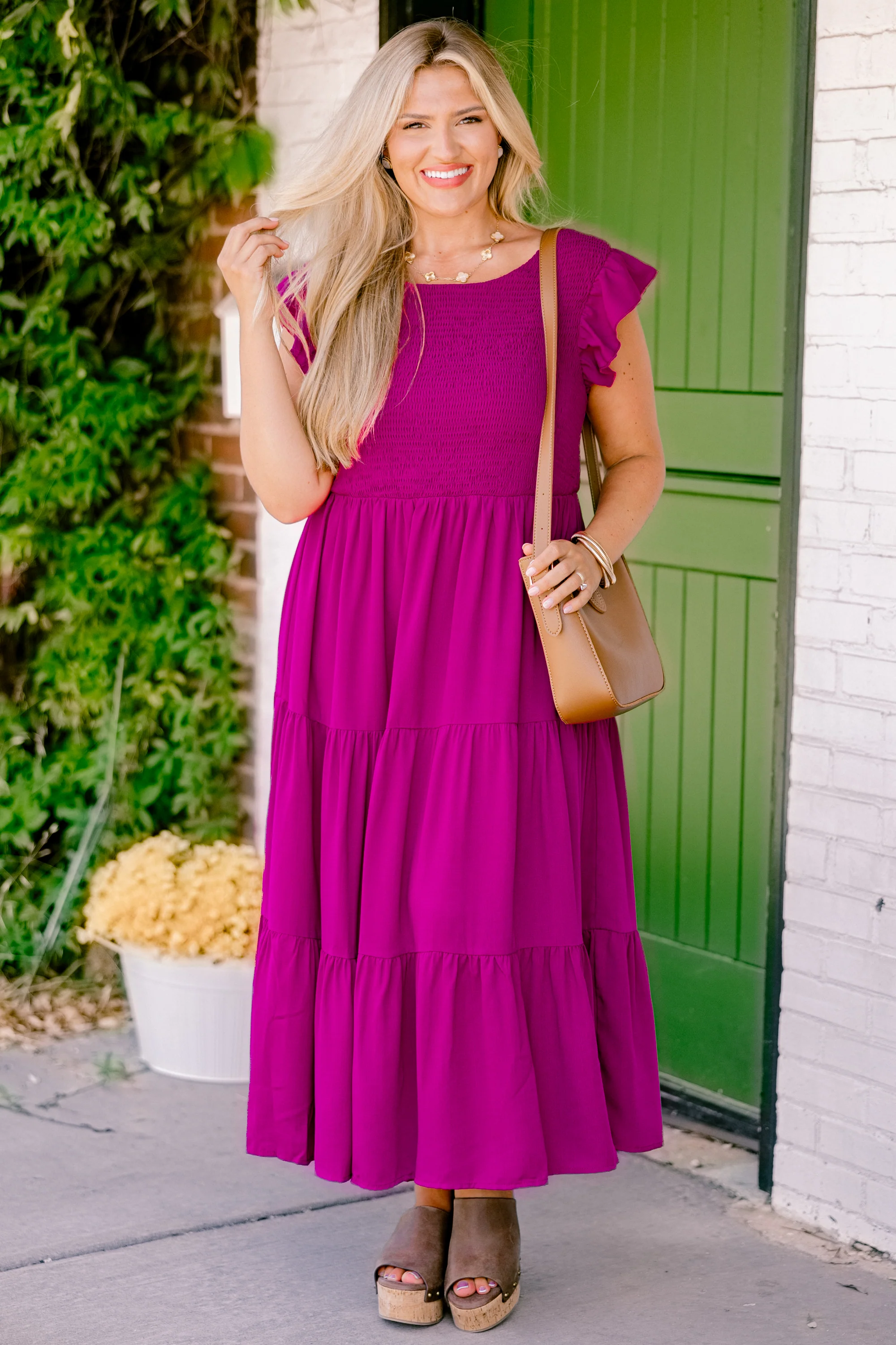 Our Sweet Memories Dress, Berry - Giverhouse