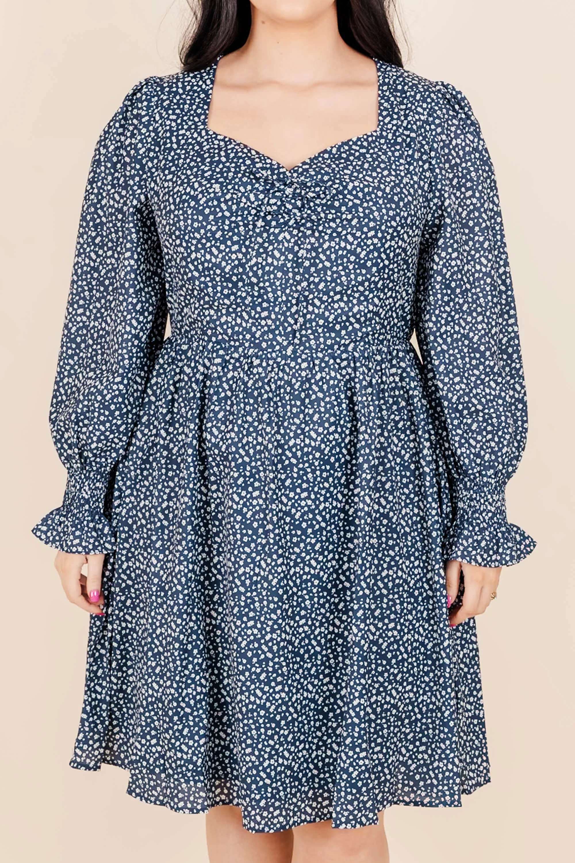 Dancing With Our Hands Tied Dress, Navy - Giverhouse