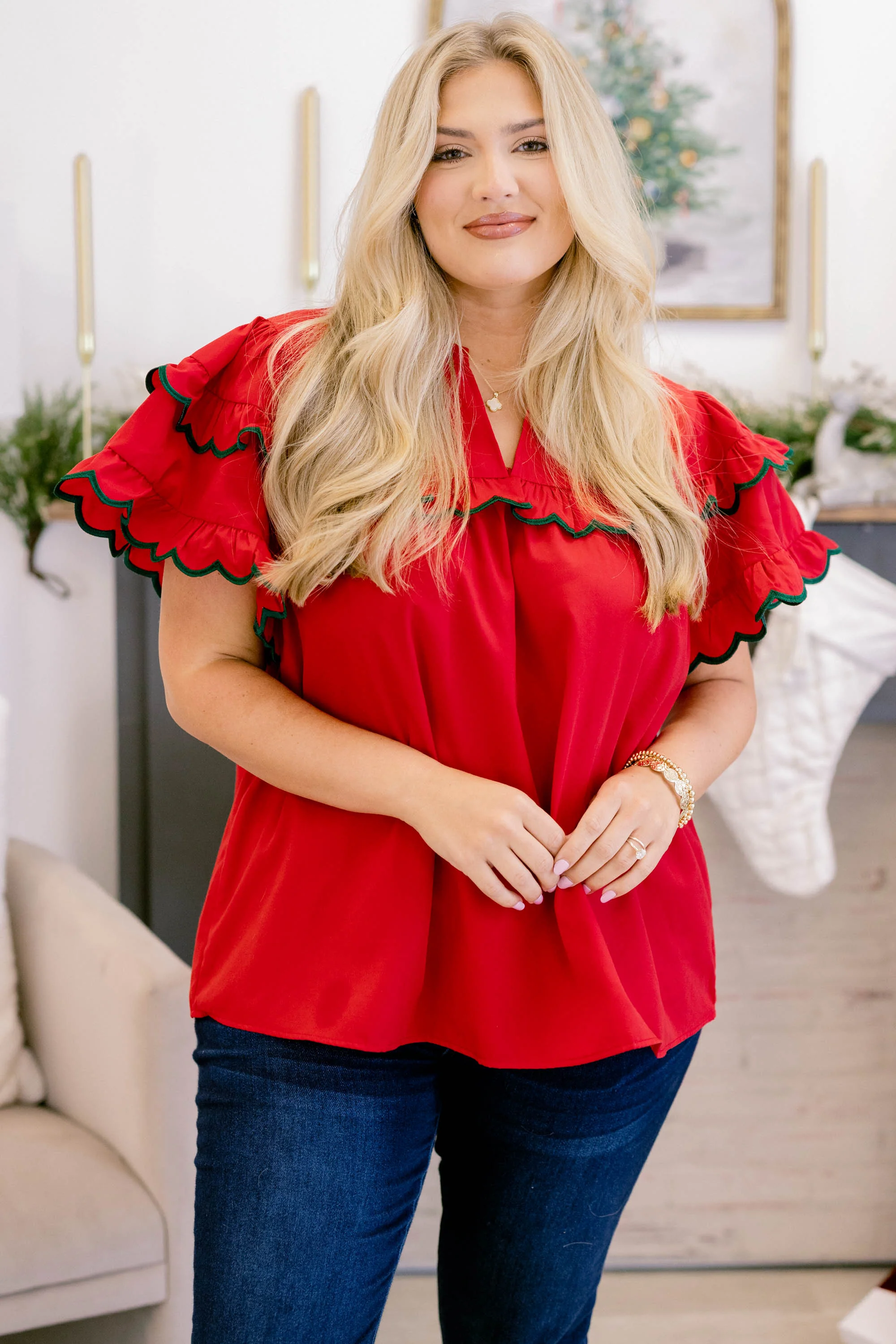 Santorini Bound Top, Crimson - Giverhouse