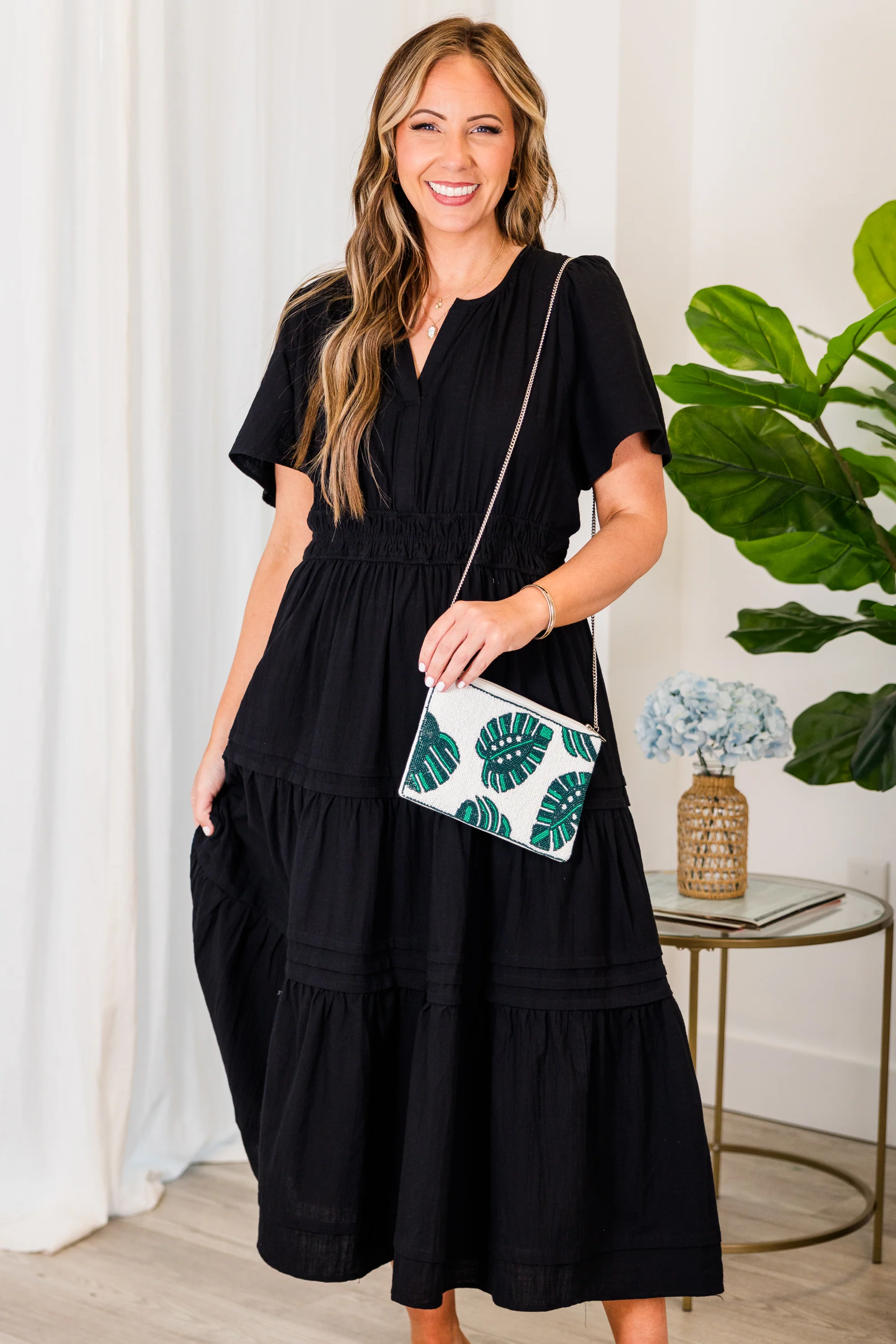 Wish Me Joy Dress, Black - Giverhouse