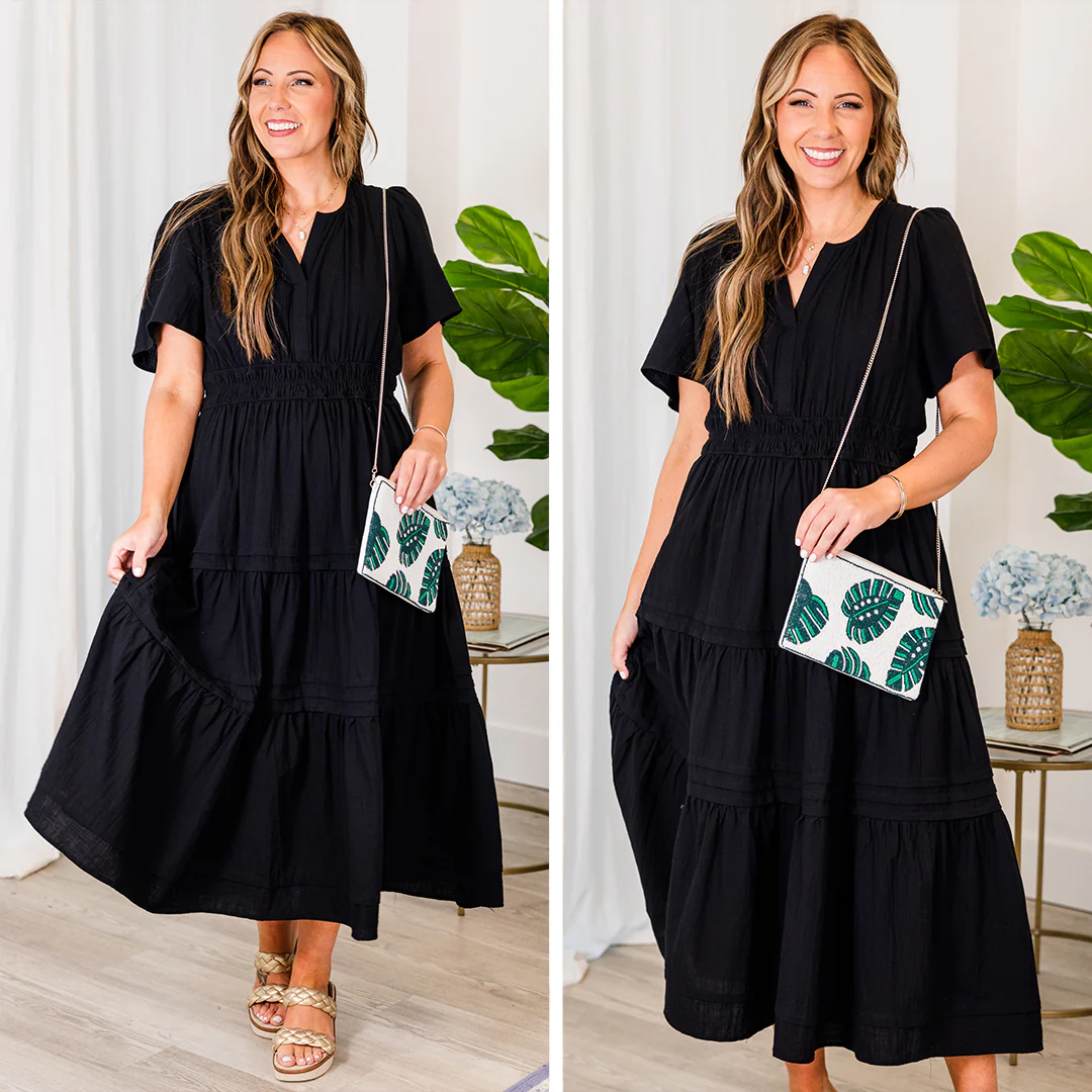 Wish Me Joy Dress, Black - Giverhouse