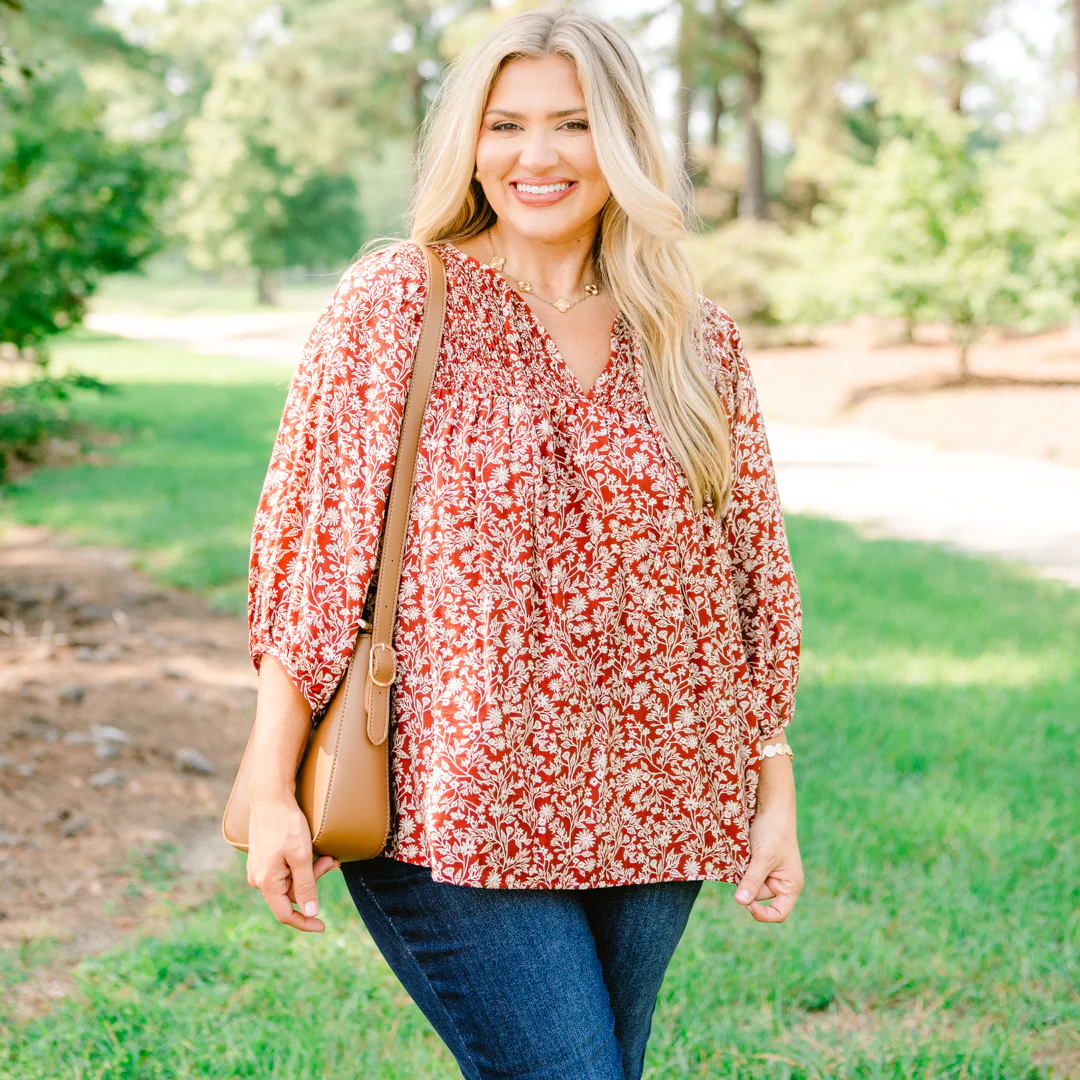 With The Flow Top, Red - Giverhouse